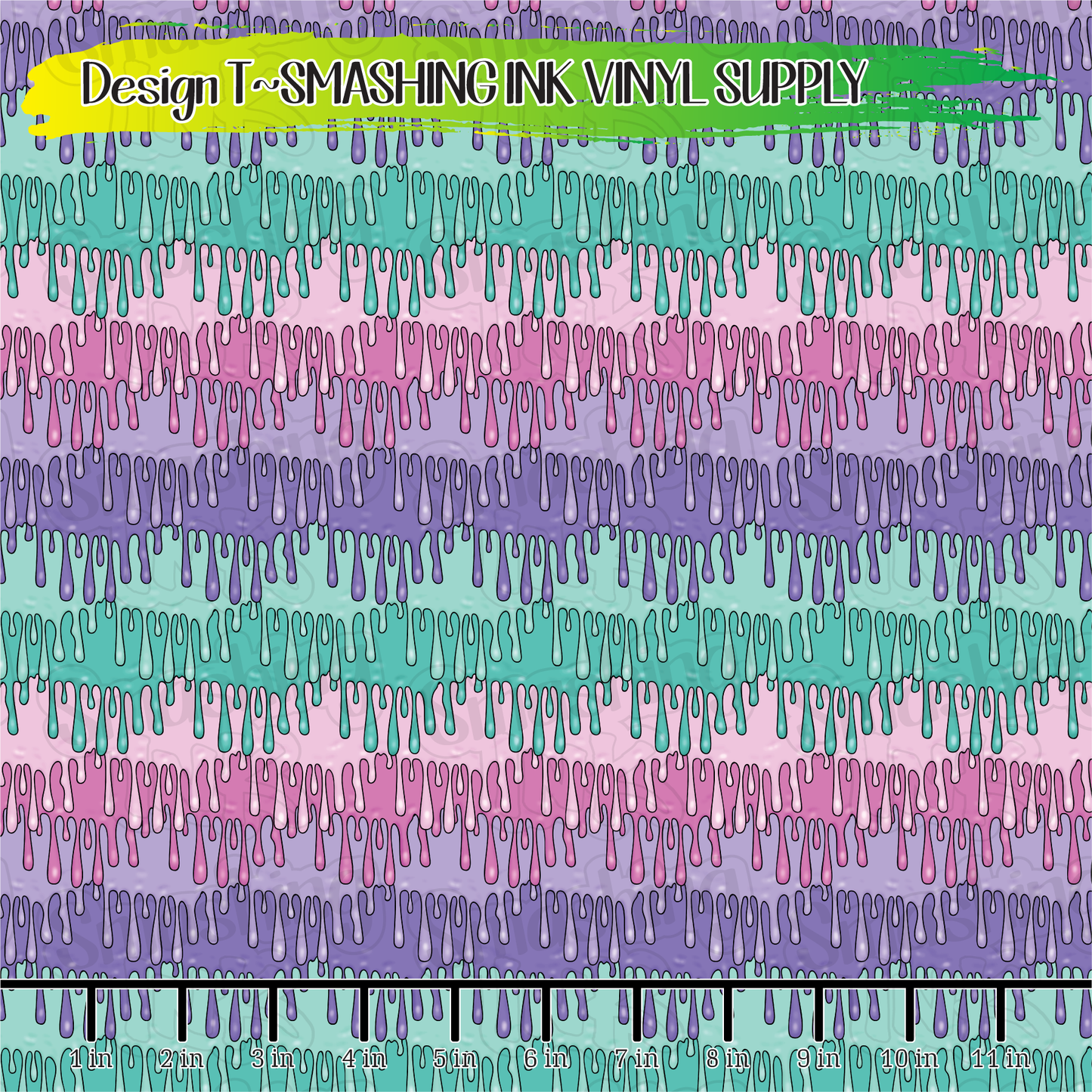 Pastel Drips ★ Printed Vinyl Sheets | Faux Leather | Laser Safe