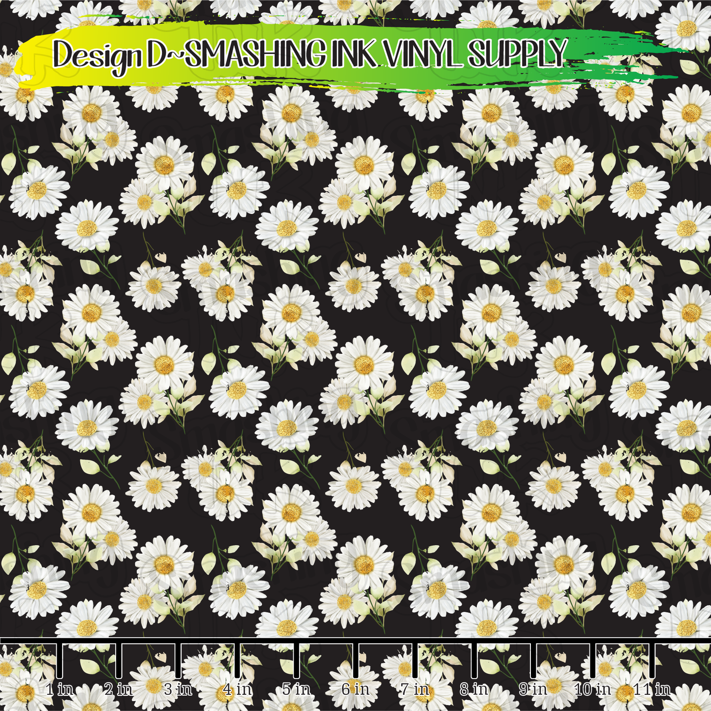 Daisy Patterns - Printed Vinyl Sheets | Faux Leather | Laser Safe