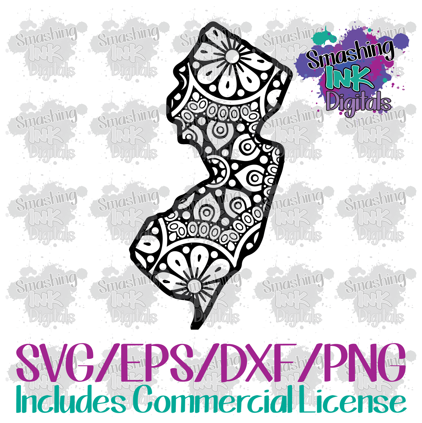 New Jersey Mandala - SVG Cutting File