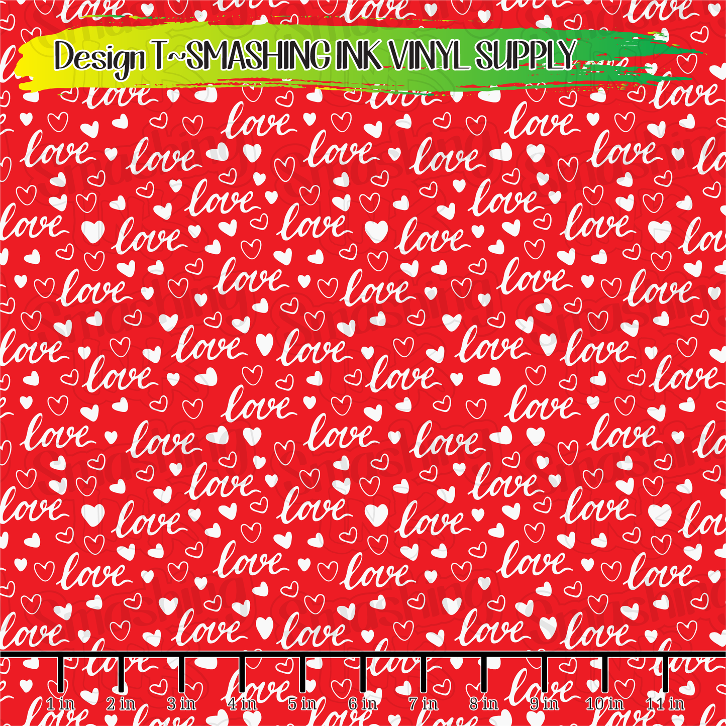 Love Hearts ★ Printed Vinyl Sheets | Faux Leather | Laser Safe
