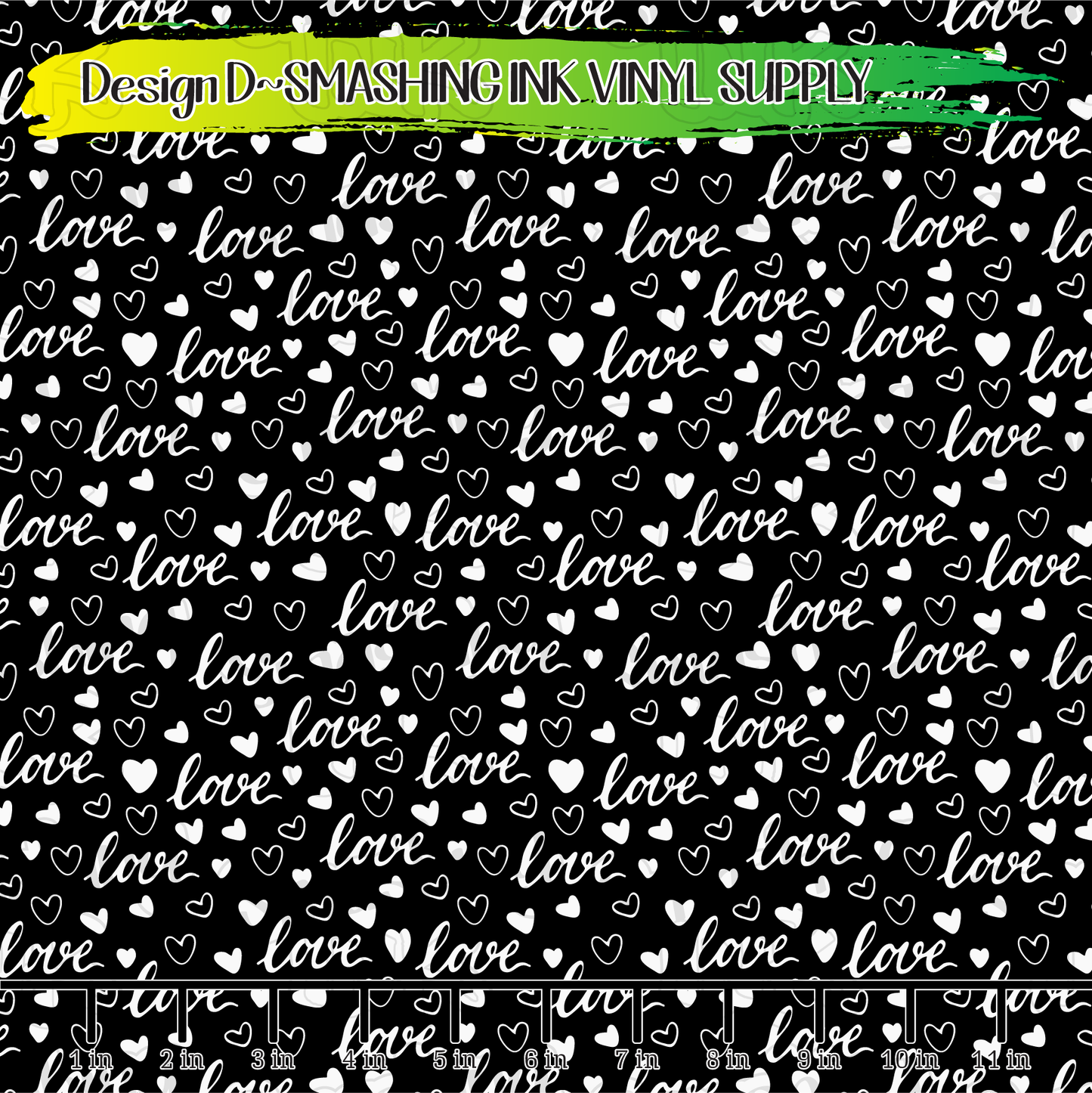 Love Hearts ★ Printed Vinyl Sheets | Faux Leather | Laser Safe