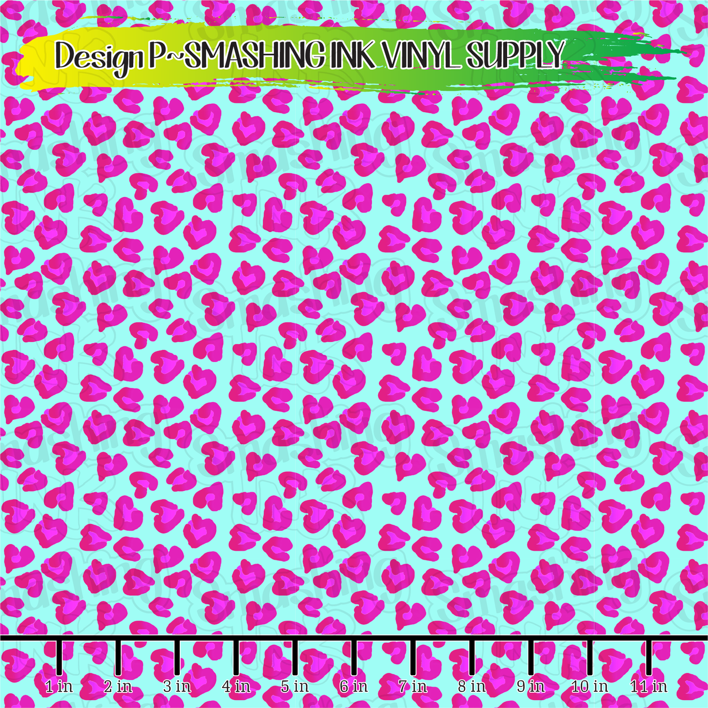Leopard Hearts - Printed Vinyl Sheets | Faux Leather | Laser Safe