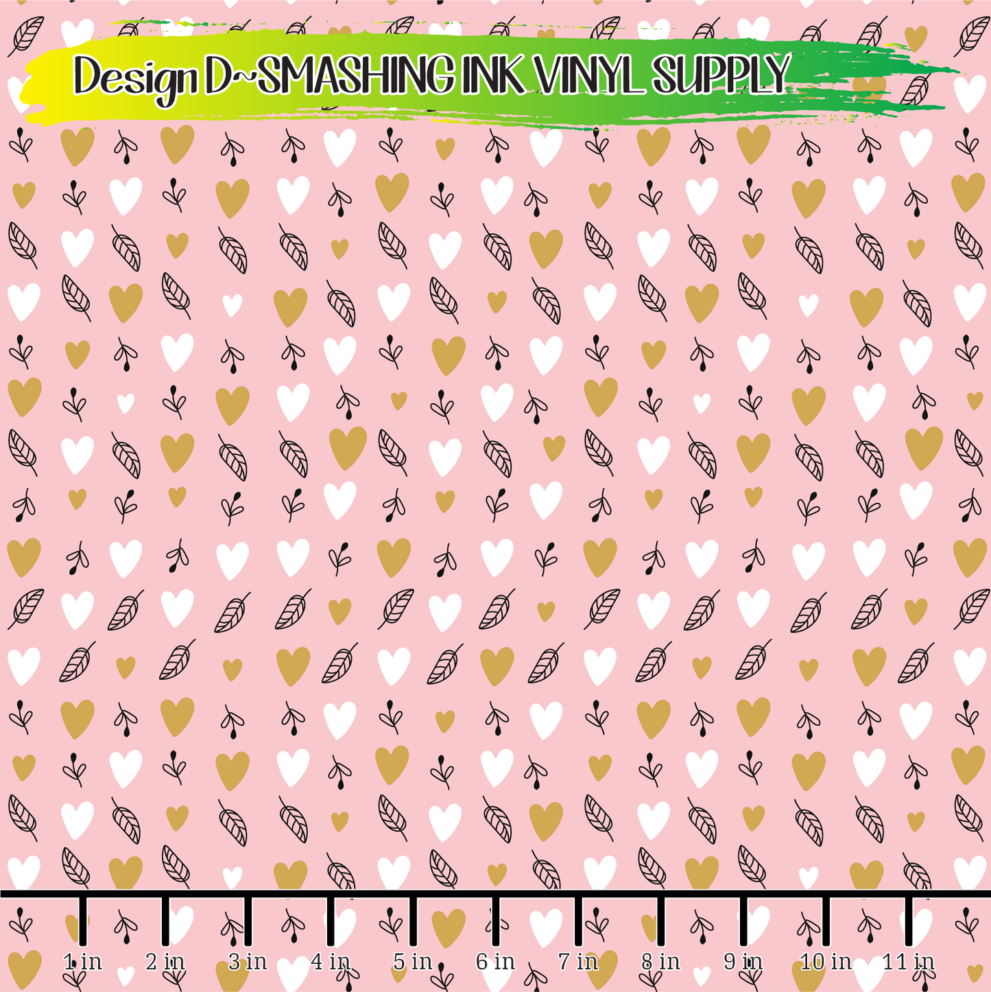 Hearts On A String ★ Printed Vinyl Sheets | Faux Leather | Laser Safe