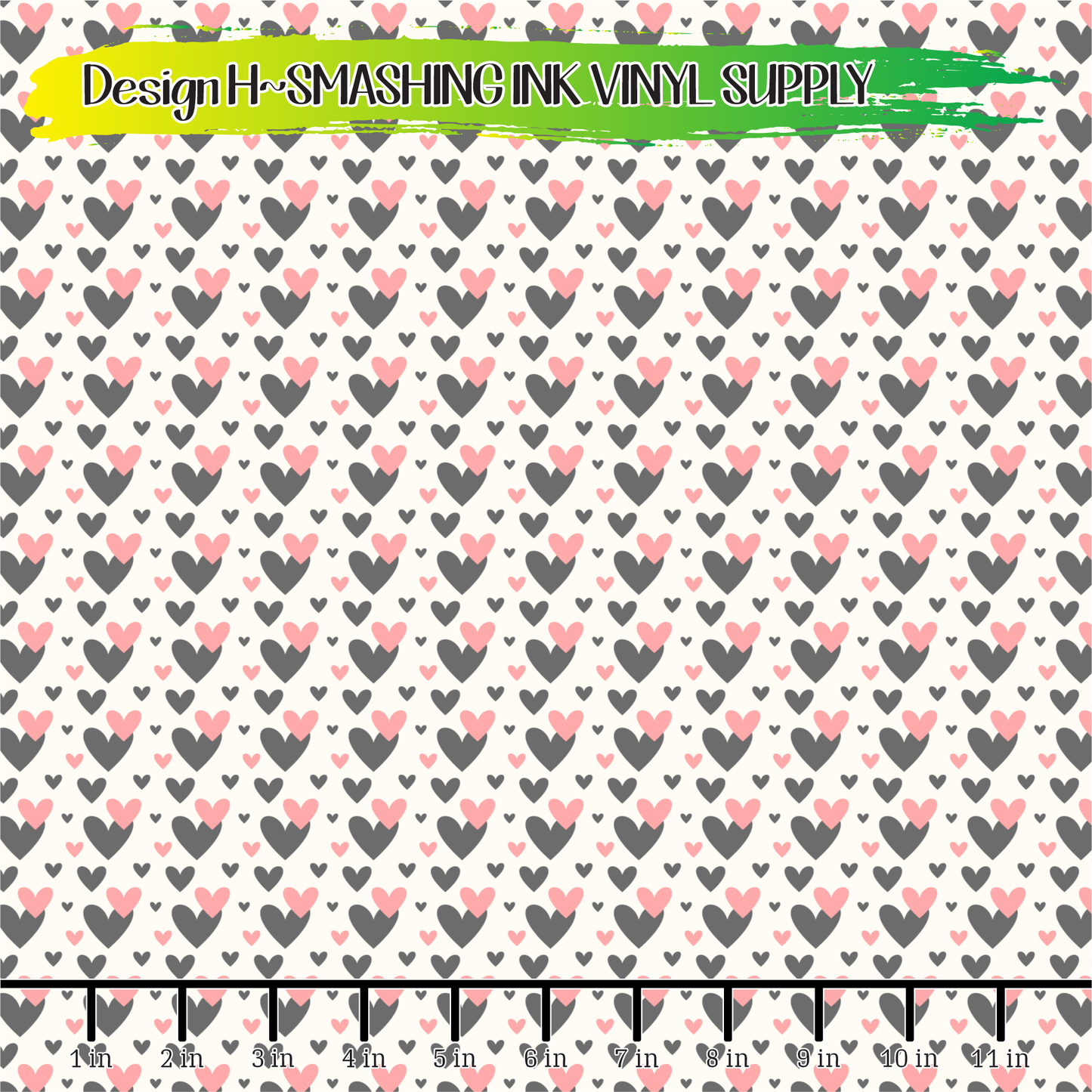 Valentine Hearts ★ Printed Vinyl Sheets | Faux Leather | Laser Safe