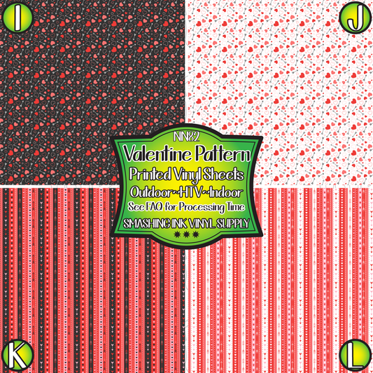 Valentine Pattern ★ Printed Sheets | Faux Leather | Laser Safe