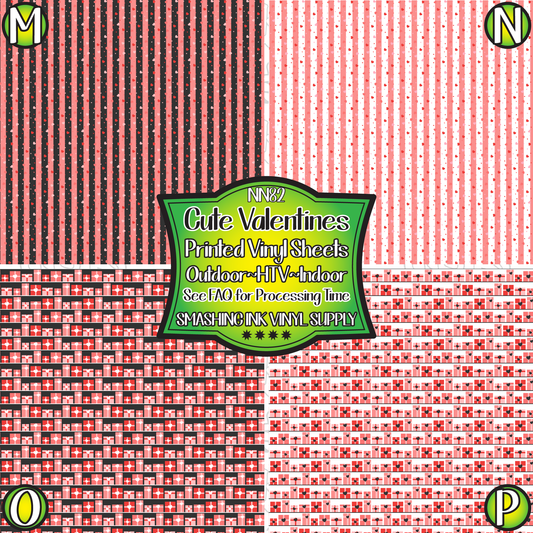 Cute Valentines ★ Printed Sheets | Faux Leather | Laser Safe