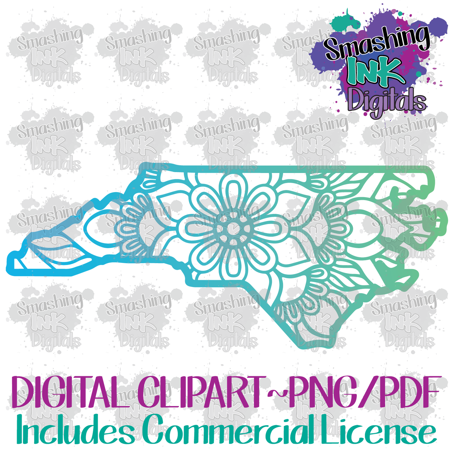 North Carolina Mandala - Printable Graphic