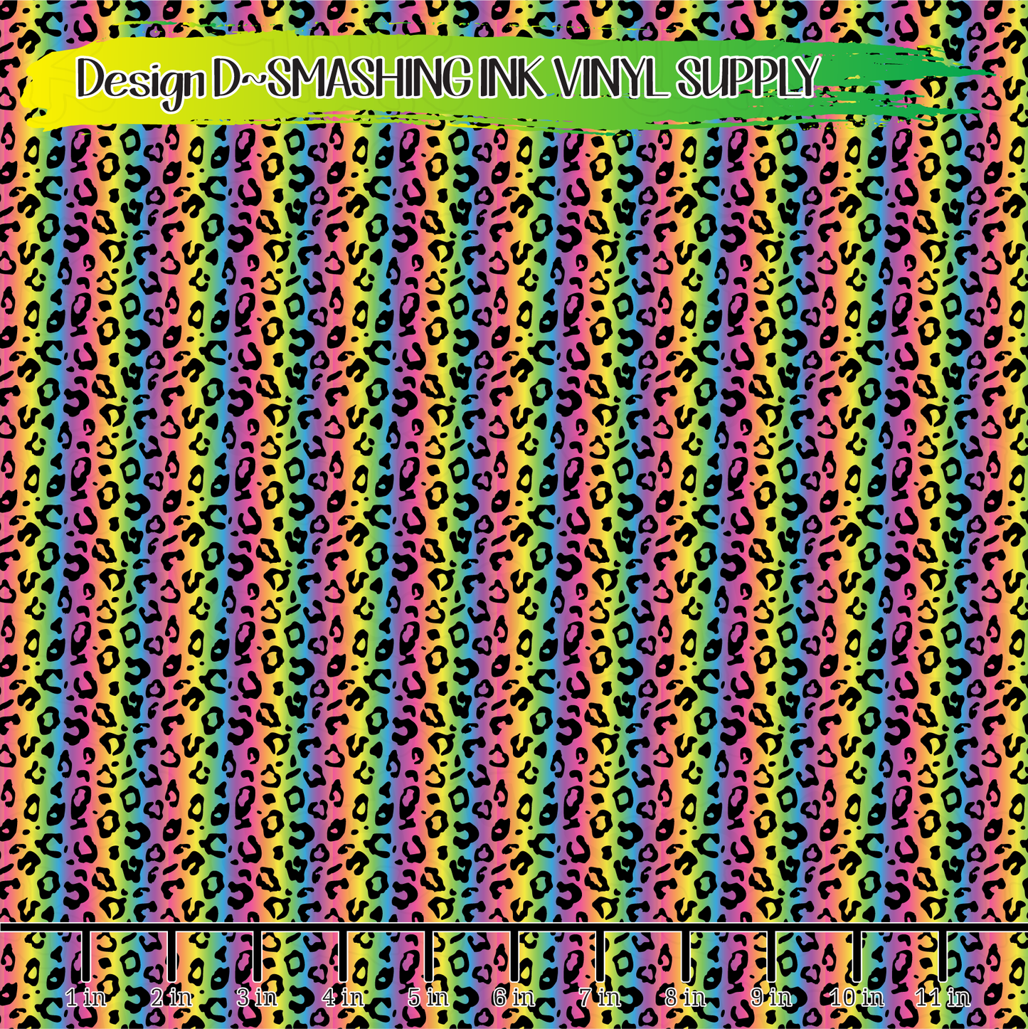 Rainbow Cheetah ★ Printed Vinyl Sheets | Faux Leather | Laser Safe