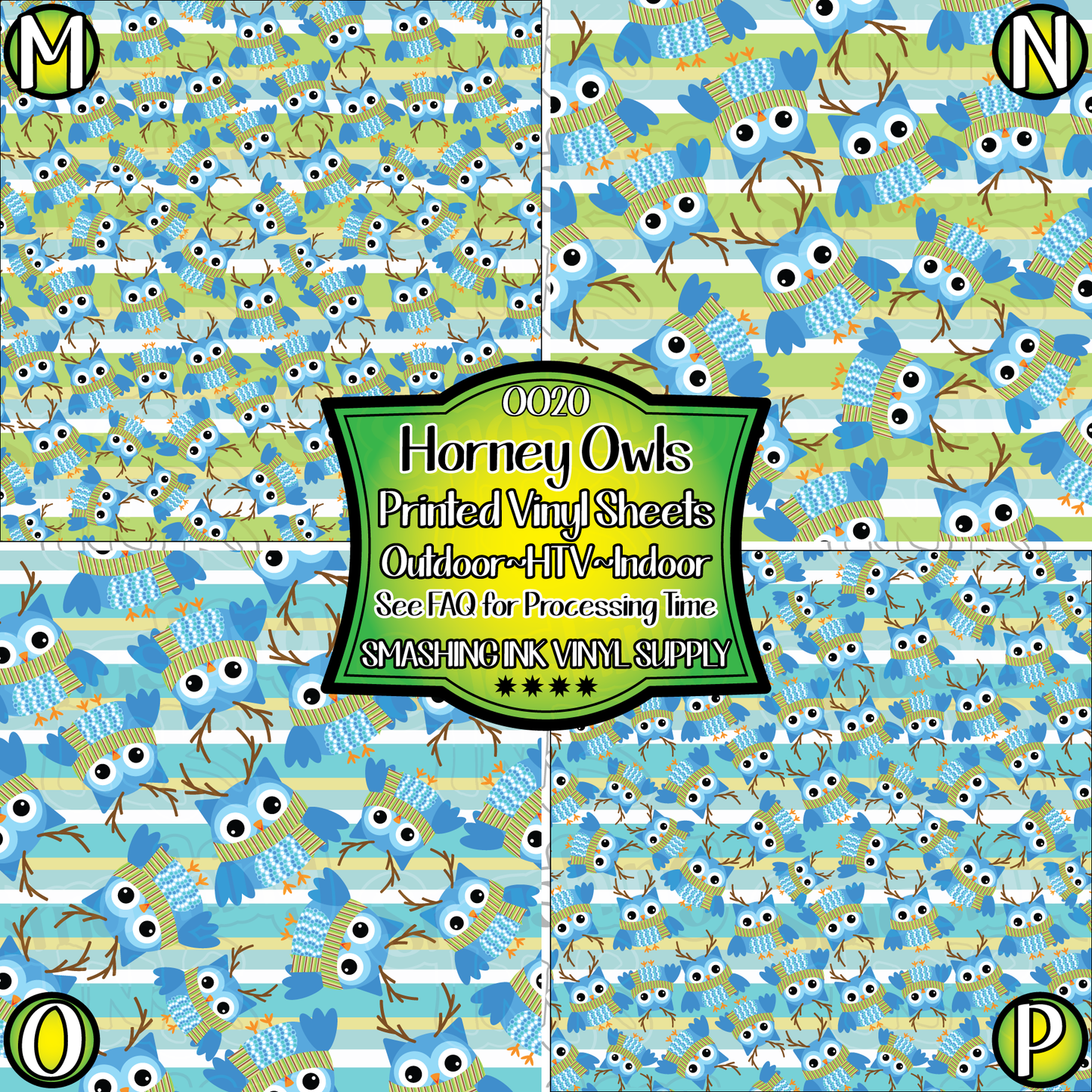 HORNEY OWLS ★ Printed Sheets | Faux Leather | Laser Safe