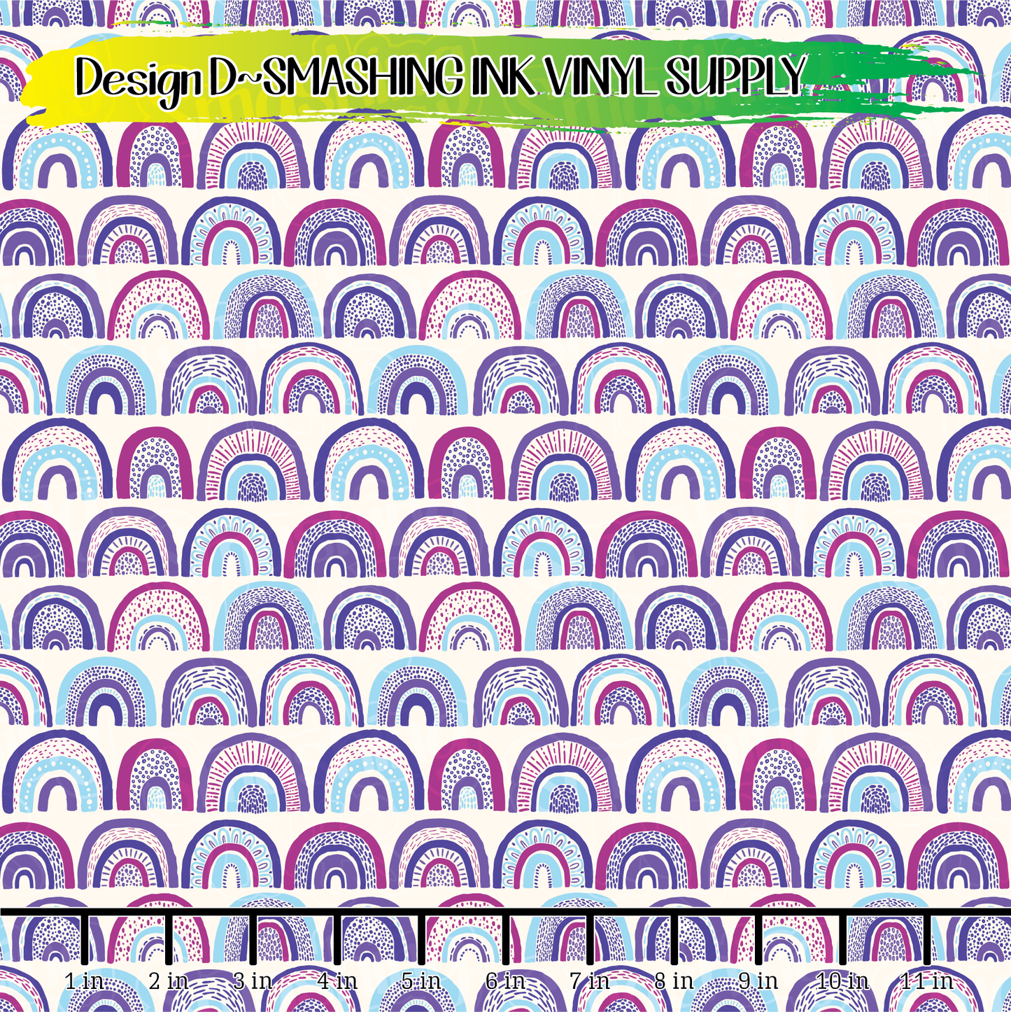 Cartoon Rainbows ★ Printed Vinyl Sheets | Faux Leather | Laser Safe