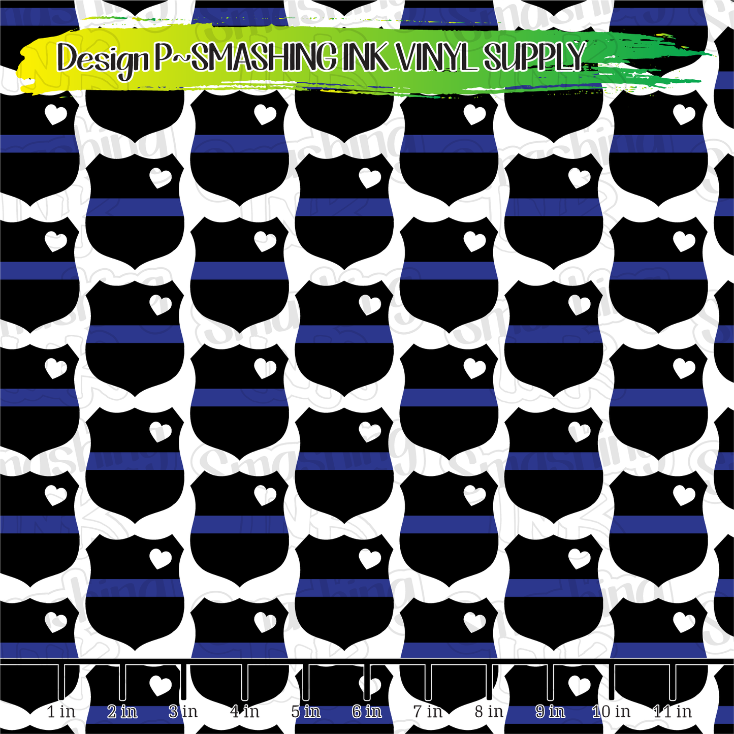 Blue Line Badge ★ Printed Vinyl Sheets | Faux Leather | Laser Safe