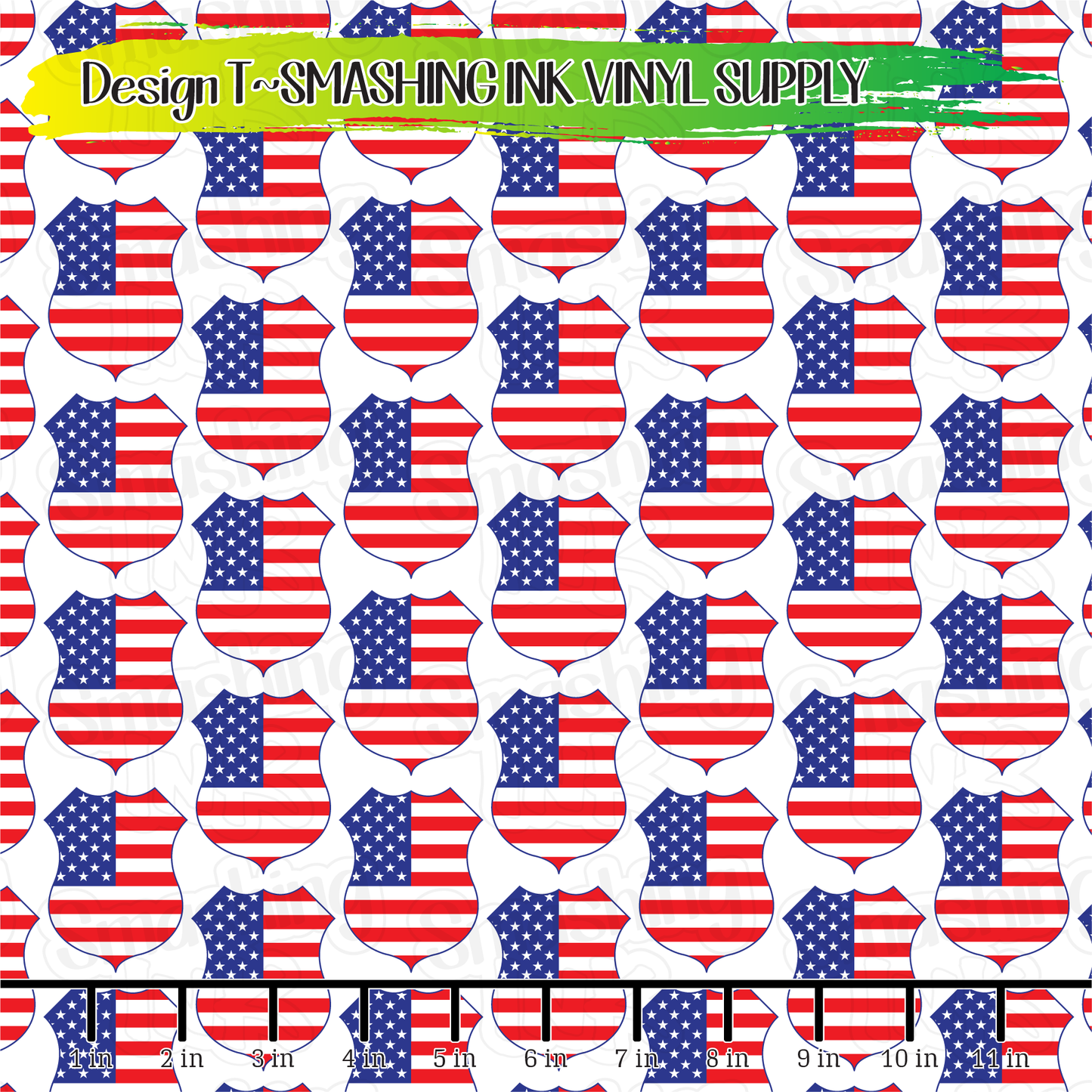 US Flag Badge ★ Printed Vinyl Sheets | Faux Leather | Laser Safe