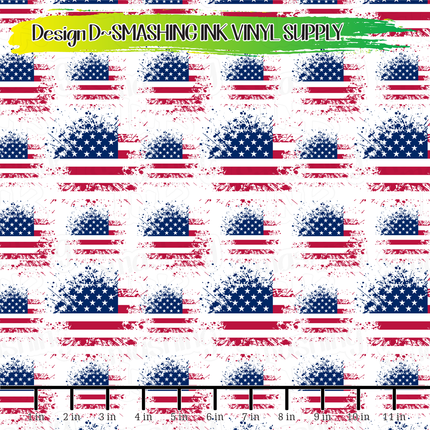 Splatter Flag ★ Printed Vinyl Sheets | Faux Leather | Laser Safe