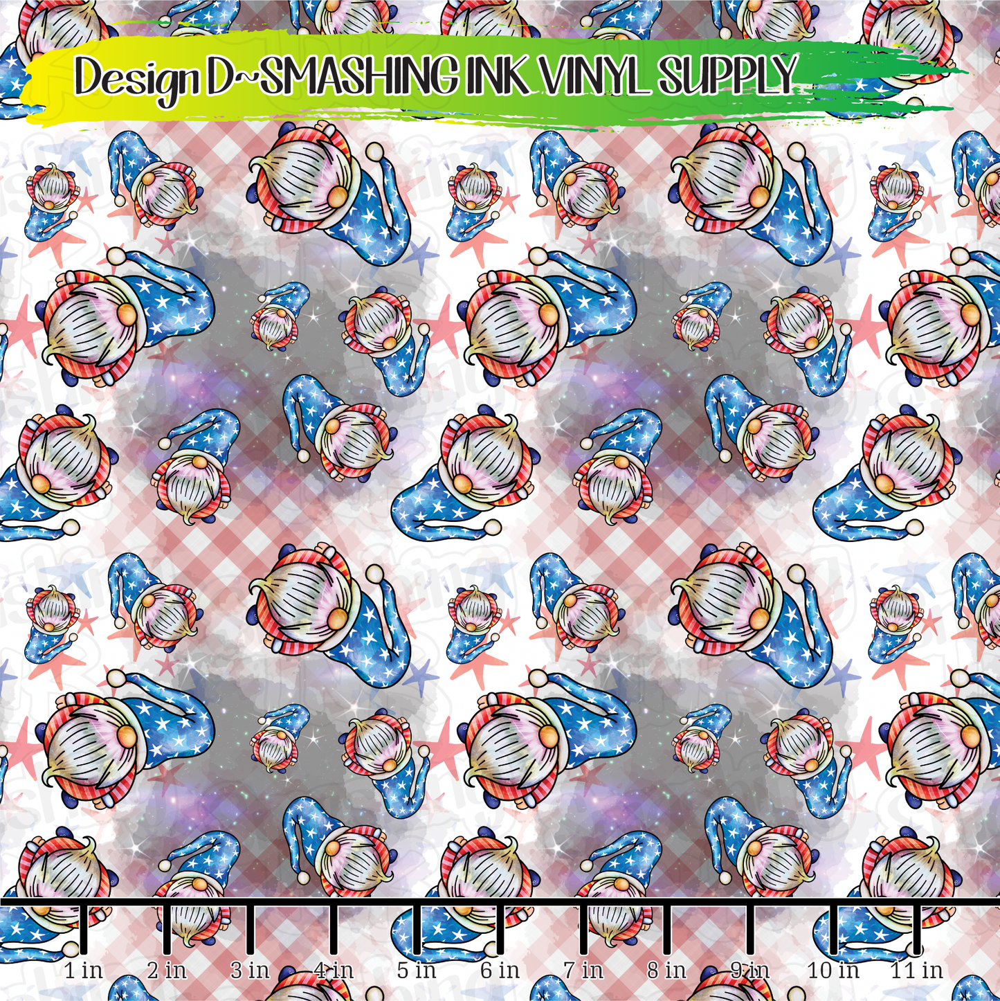 Gnome Stars ★ Printed Vinyl Sheets | Faux Leather | Laser Safe