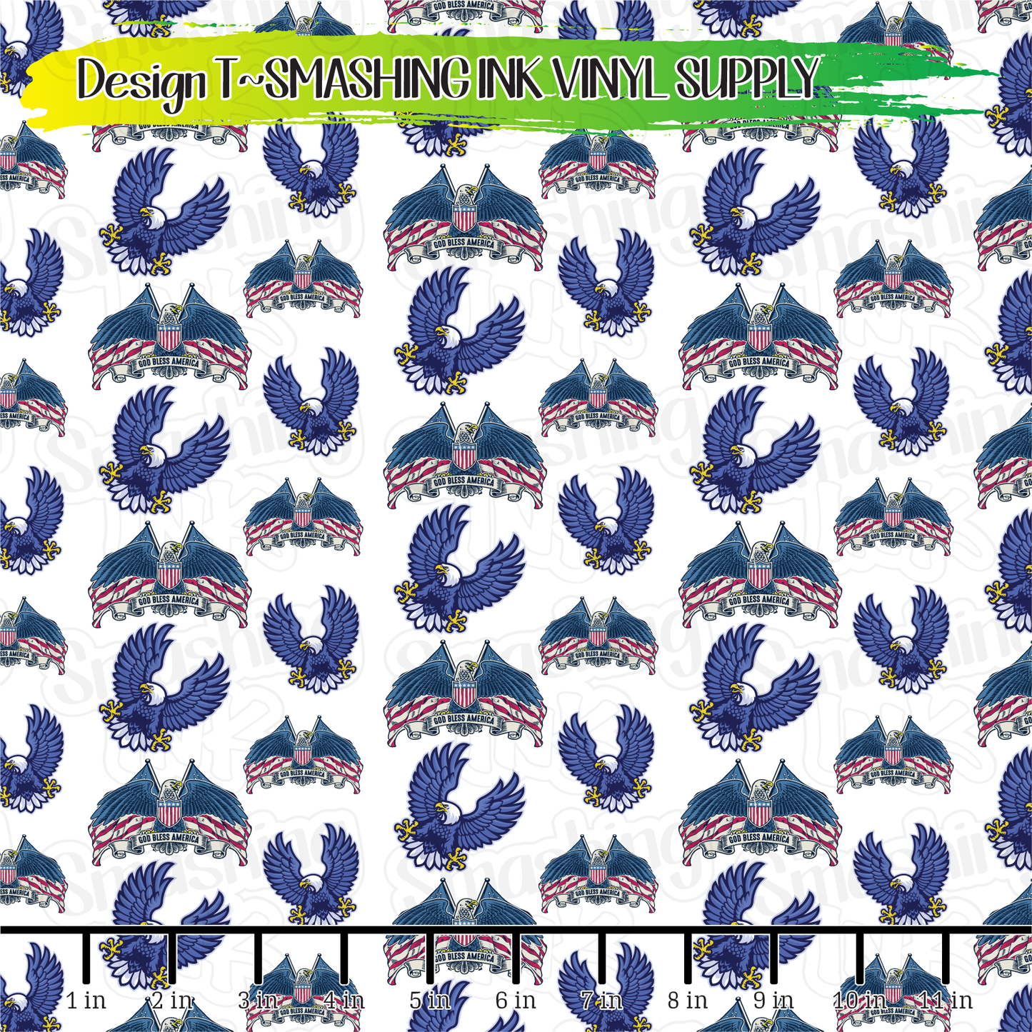 God Bless America Eagles ★ Printed Vinyl Sheets | Faux Leather | Laser Safe