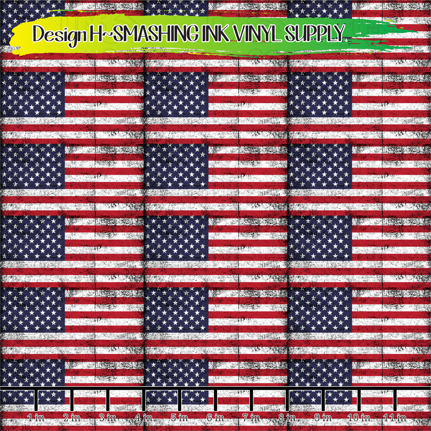 Grunge Flag ★ Printed Vinyl Sheets | Faux Leather | Laser Safe