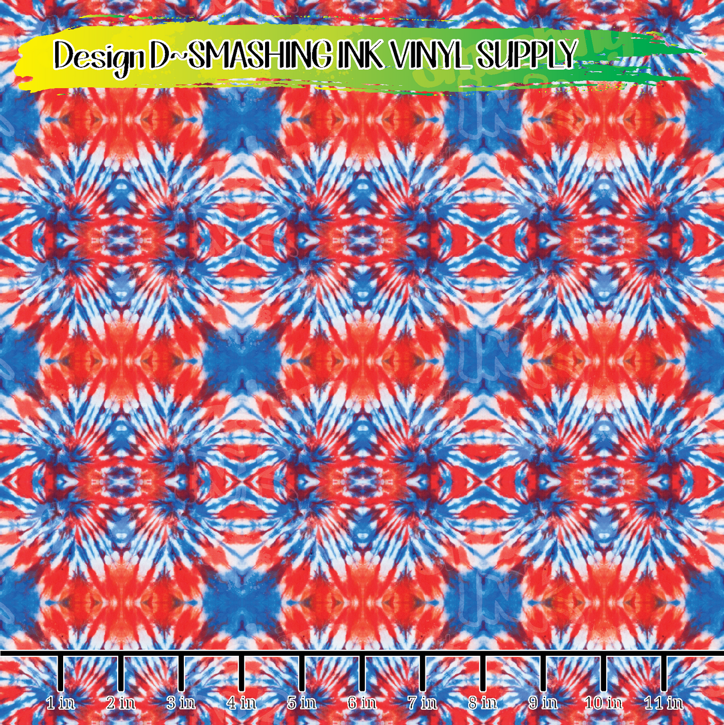 Patriotic Tie Dye ★ Printed Vinyl Sheets | Faux Leather | Laser Safe