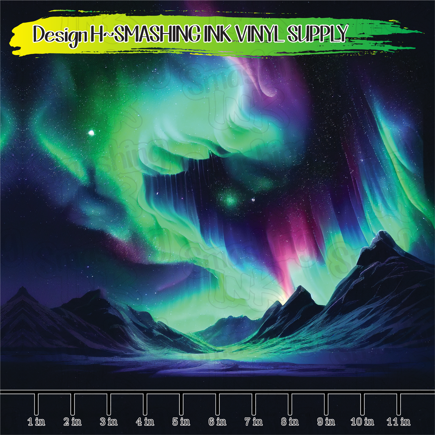 Northern Lights ★ Printed Vinyl Sheets | Faux Leather | Laser Safe