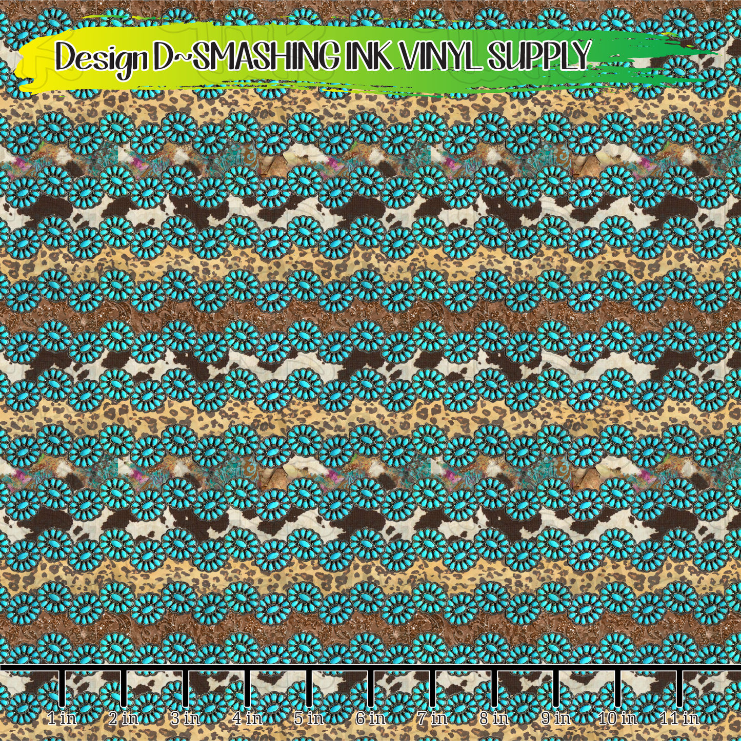 Western Belt Pattern ★ Printed Vinyl Sheets | Faux Leather | Laser Safe