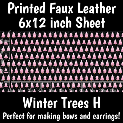 Winter Trees H - Faux Leather Sheet (SHIPS IN 3 BUS DAYS)
