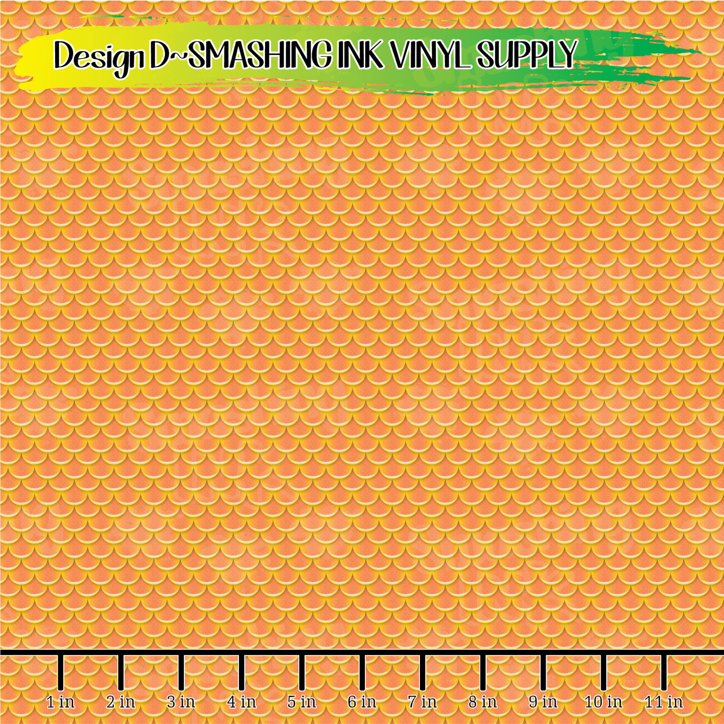 Orange Mermaid Scales ★ Printed Vinyl Sheets | Faux Leather | Laser Safe