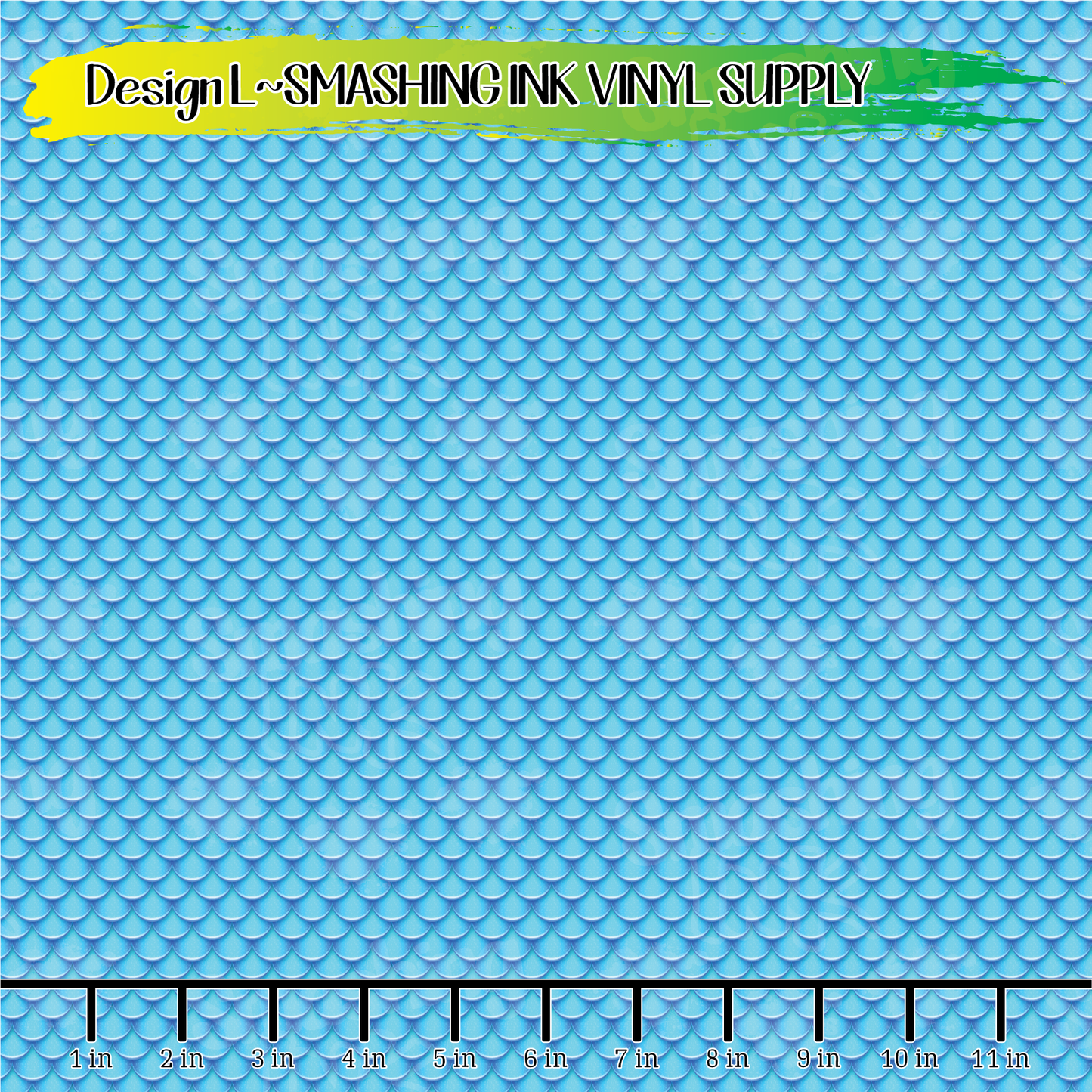 Blue Mermaid Scales ★ Printed Vinyl Sheets | Faux Leather | Laser Safe