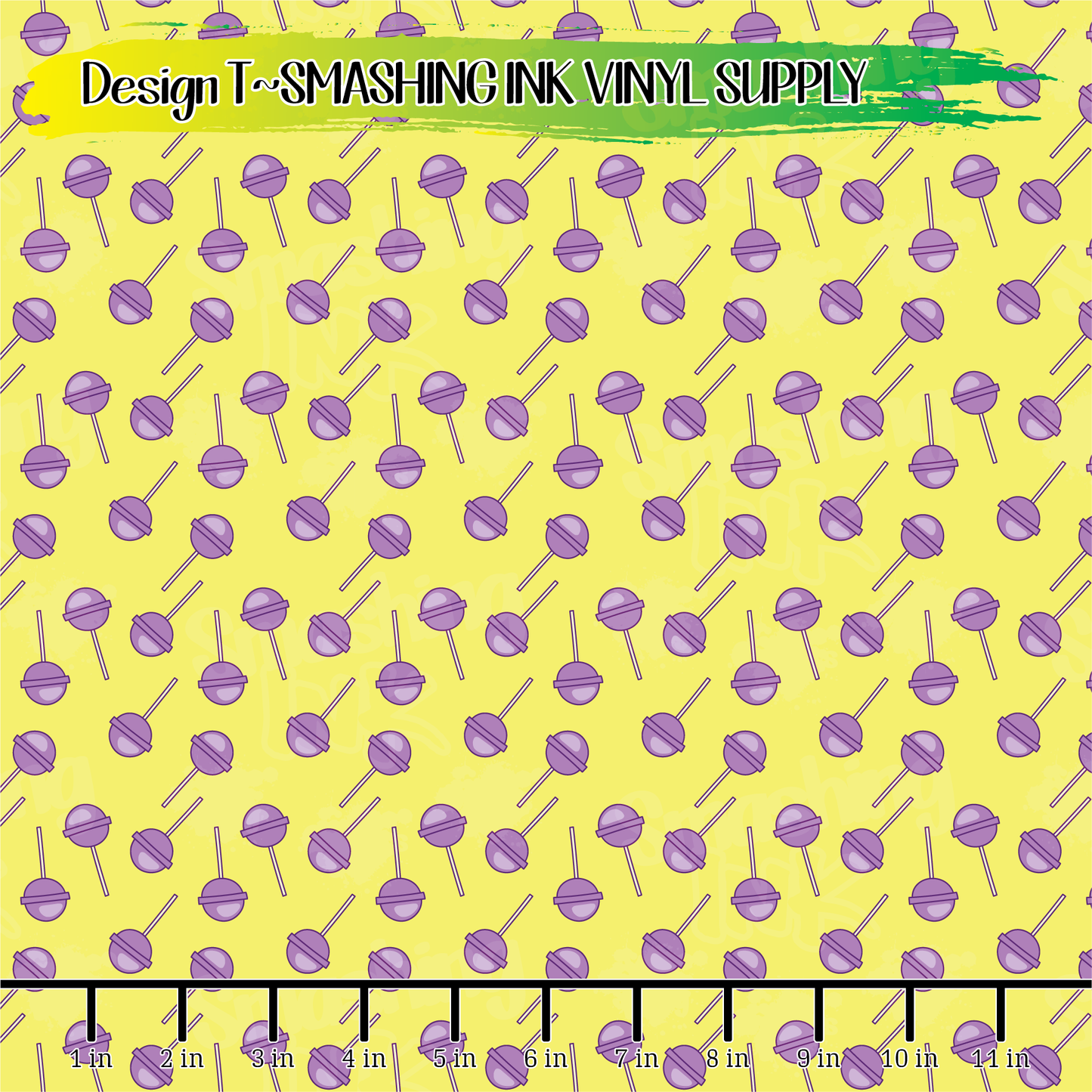 Purple Lollipops ★ Printed Vinyl Sheets | Faux Leather | Laser Safe