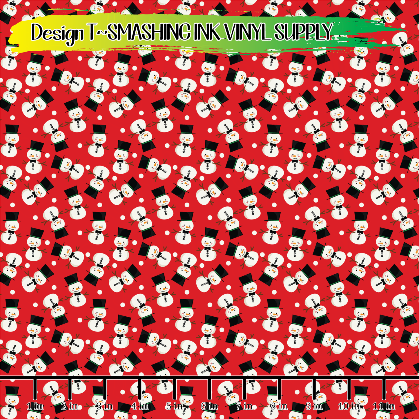 Small Scale Snowman ★ Printed Vinyl Sheets | Faux Leather | Laser Safe
