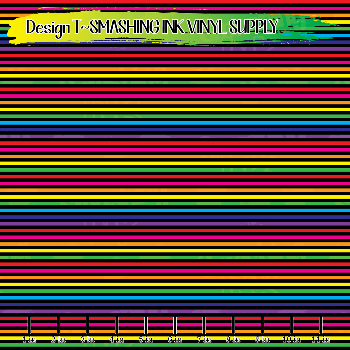 Rainbow Black Stripes ★ Printed Vinyl Sheets | Faux Leather | Laser Safe