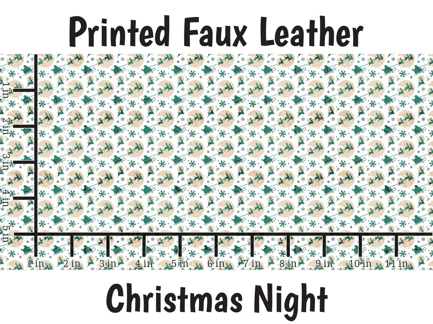 Christmas Night - Faux Leather Sheet (SHIPS IN 3 BUS DAYS)