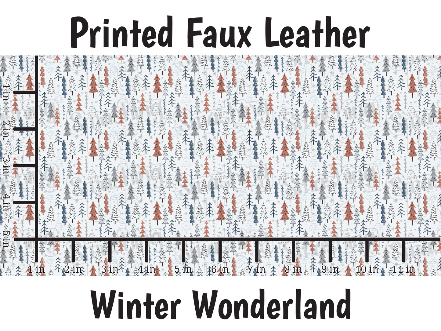 Winter Wonderland - Faux Leather Sheet (SHIPS IN 3 BUS DAYS)