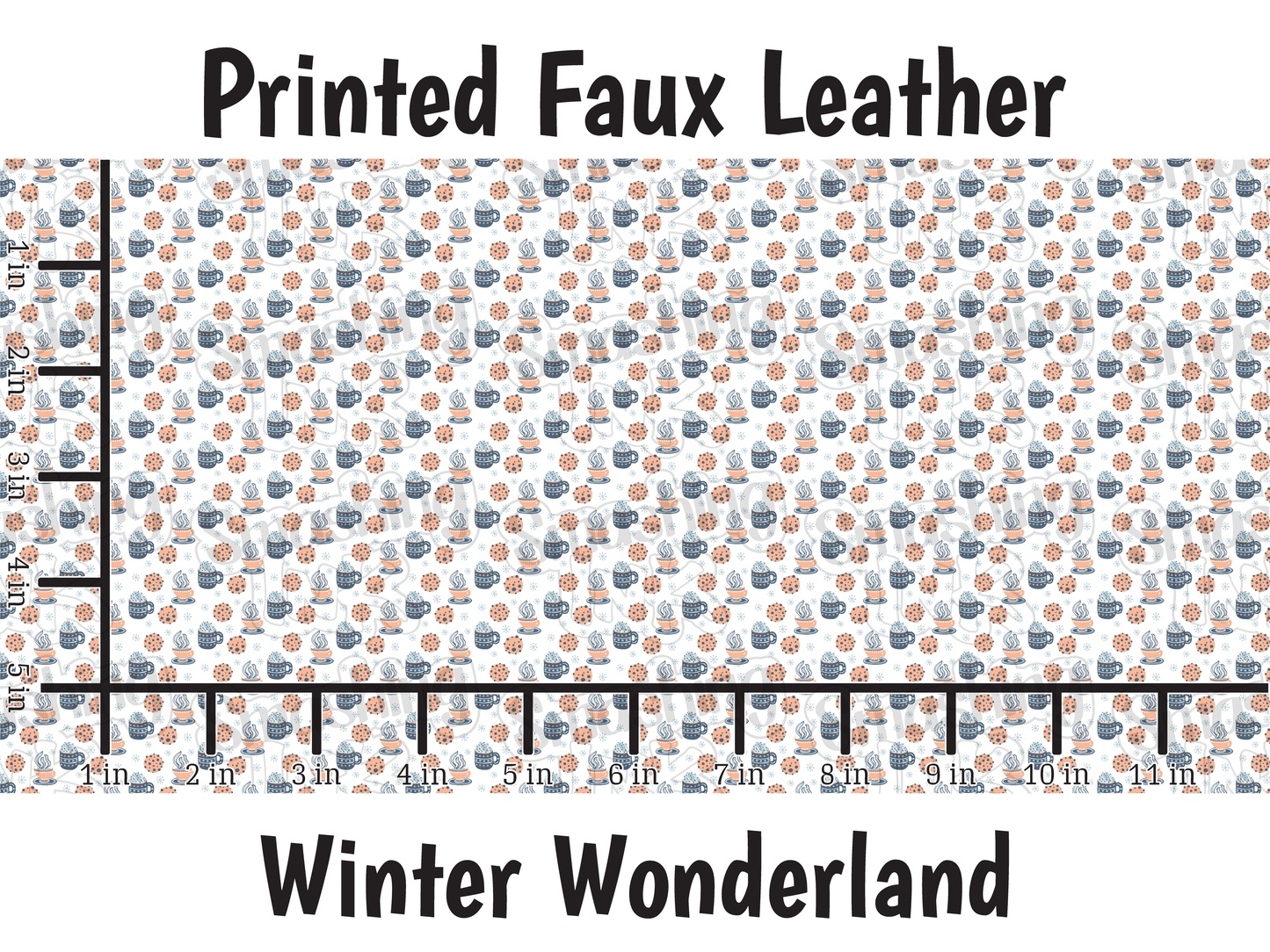 Winter Wonderland - Faux Leather Sheet (SHIPS IN 3 BUS DAYS)