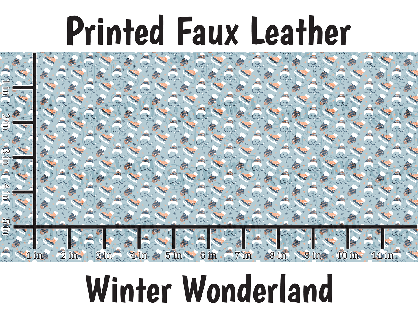 Winter Wonderland - Faux Leather Sheet (SHIPS IN 3 BUS DAYS)