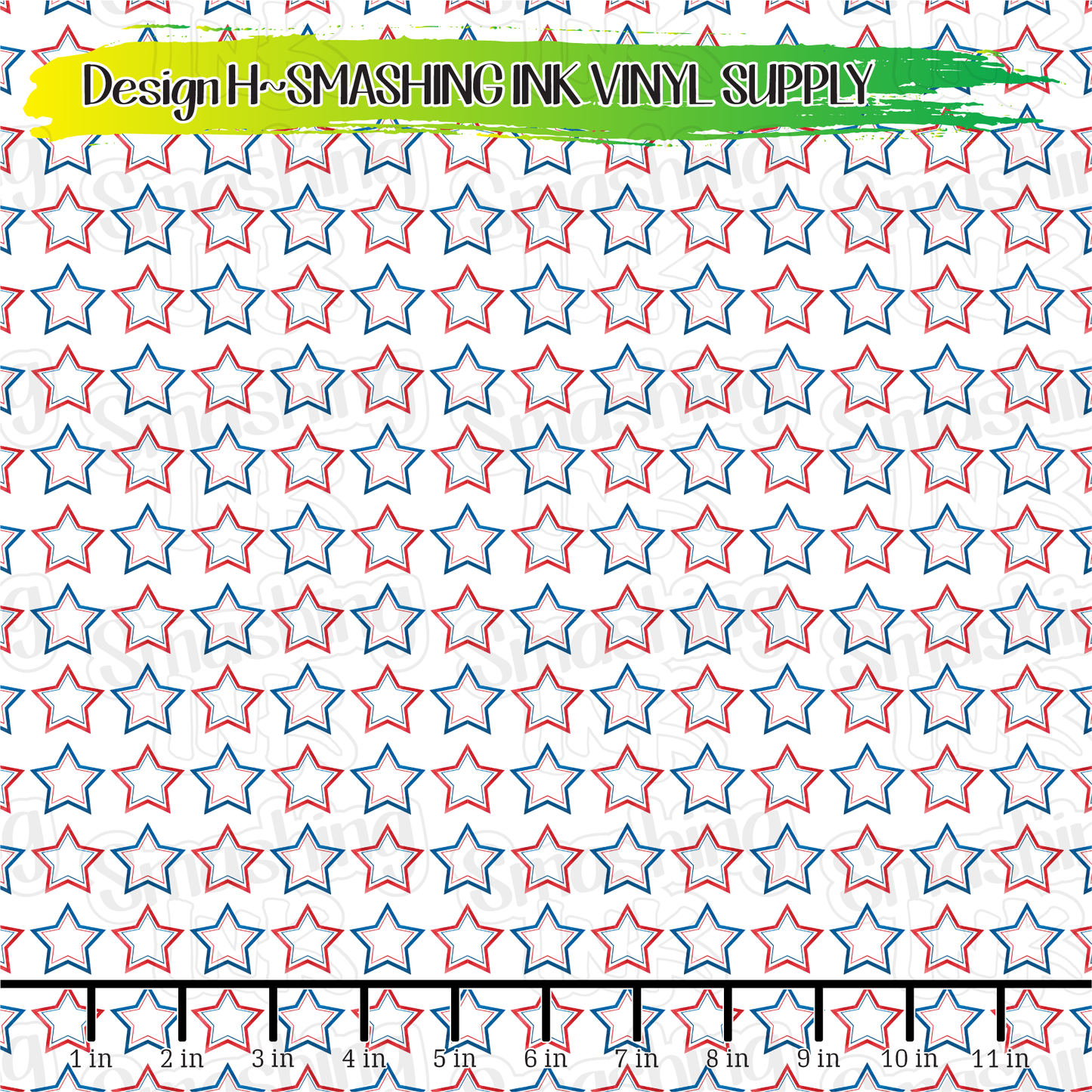 Patriotic Stars ★ Printed Vinyl Sheets | Faux Leather | Laser Safe