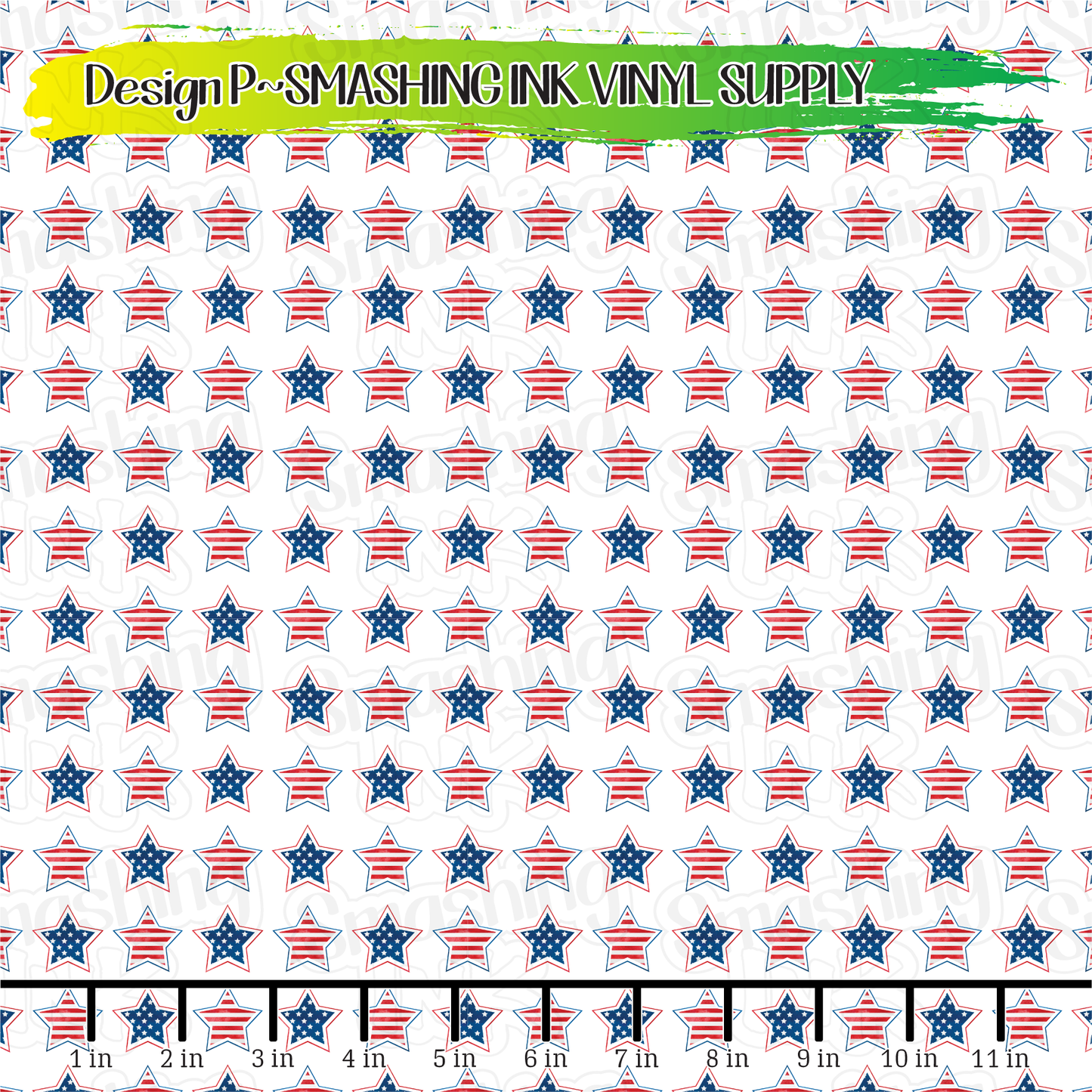 Patriotic Stars ★ Printed Vinyl Sheets | Faux Leather | Laser Safe