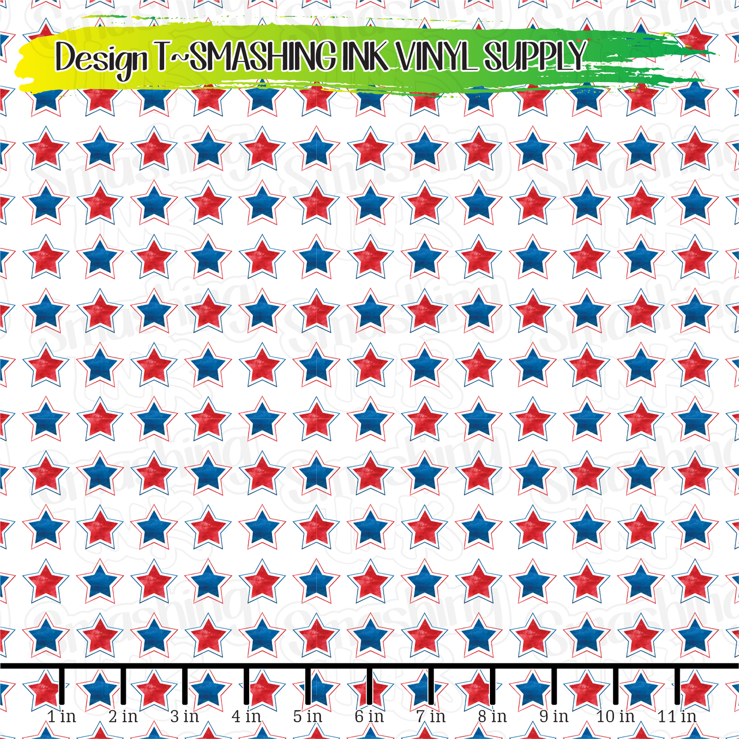 Patriotic Stars ★ Printed Vinyl Sheets | Faux Leather | Laser Safe