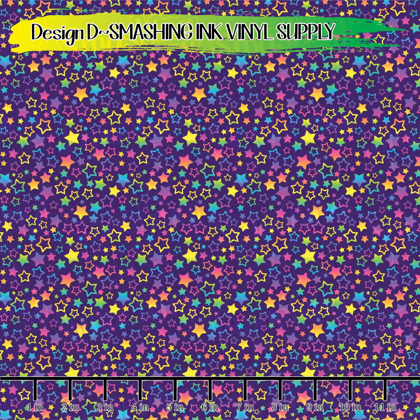 Rainbow Stars ★ Printed Vinyl Sheets | Faux Leather | Laser Safe