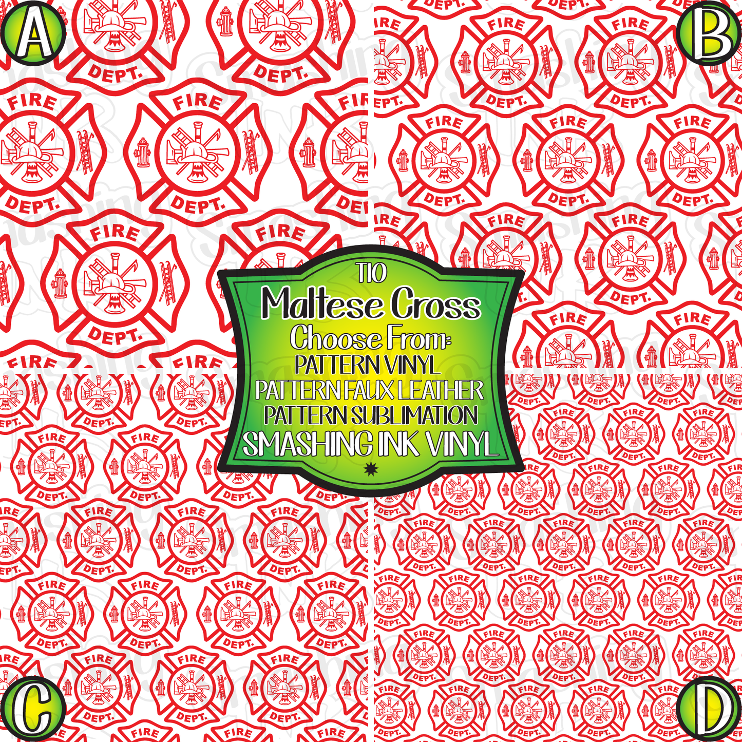 Maltese Cross ★ Printed Sheets | Faux Leather | Laser Safe