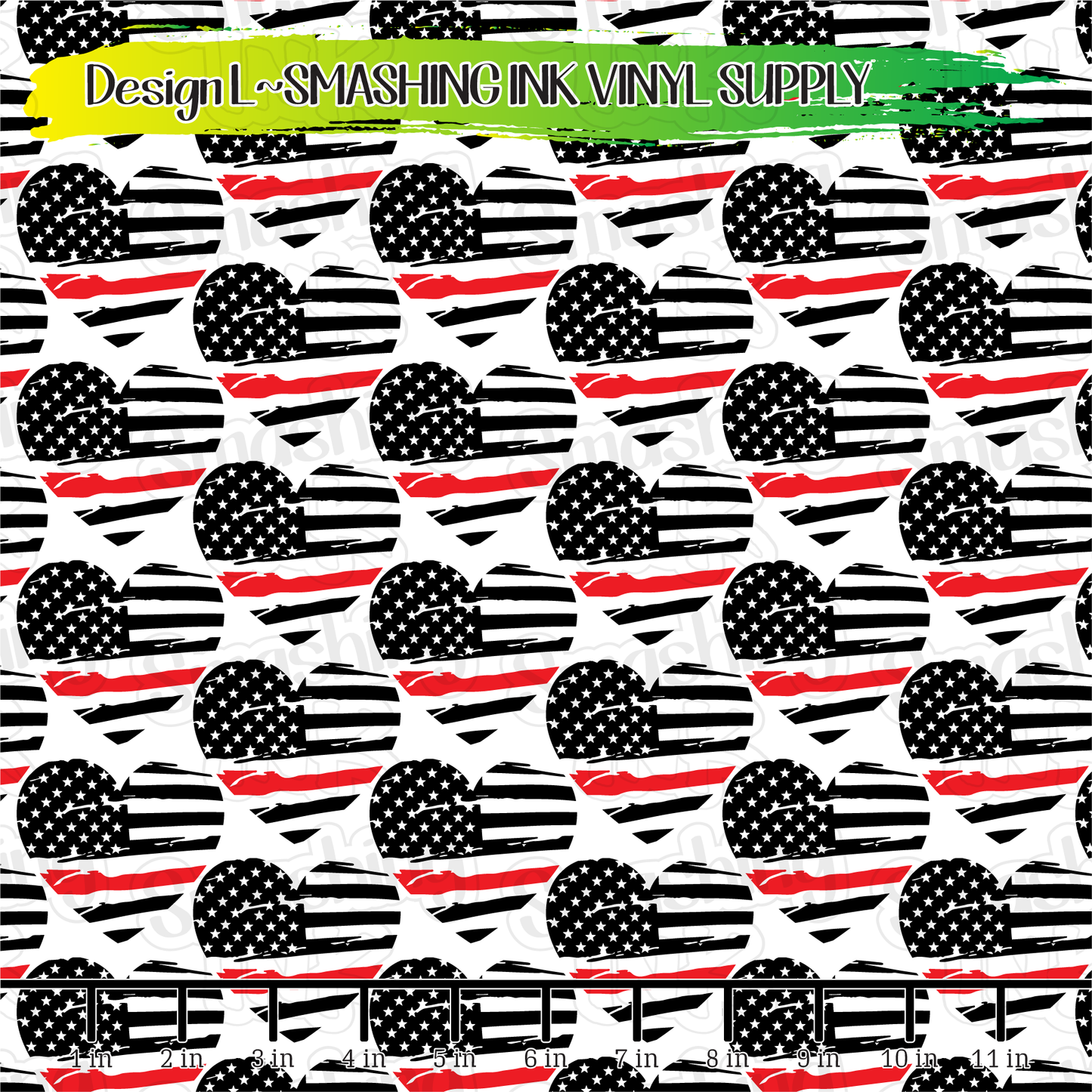 Red Line Heart ★ Printed Vinyl Sheets | Faux Leather | Laser Safe