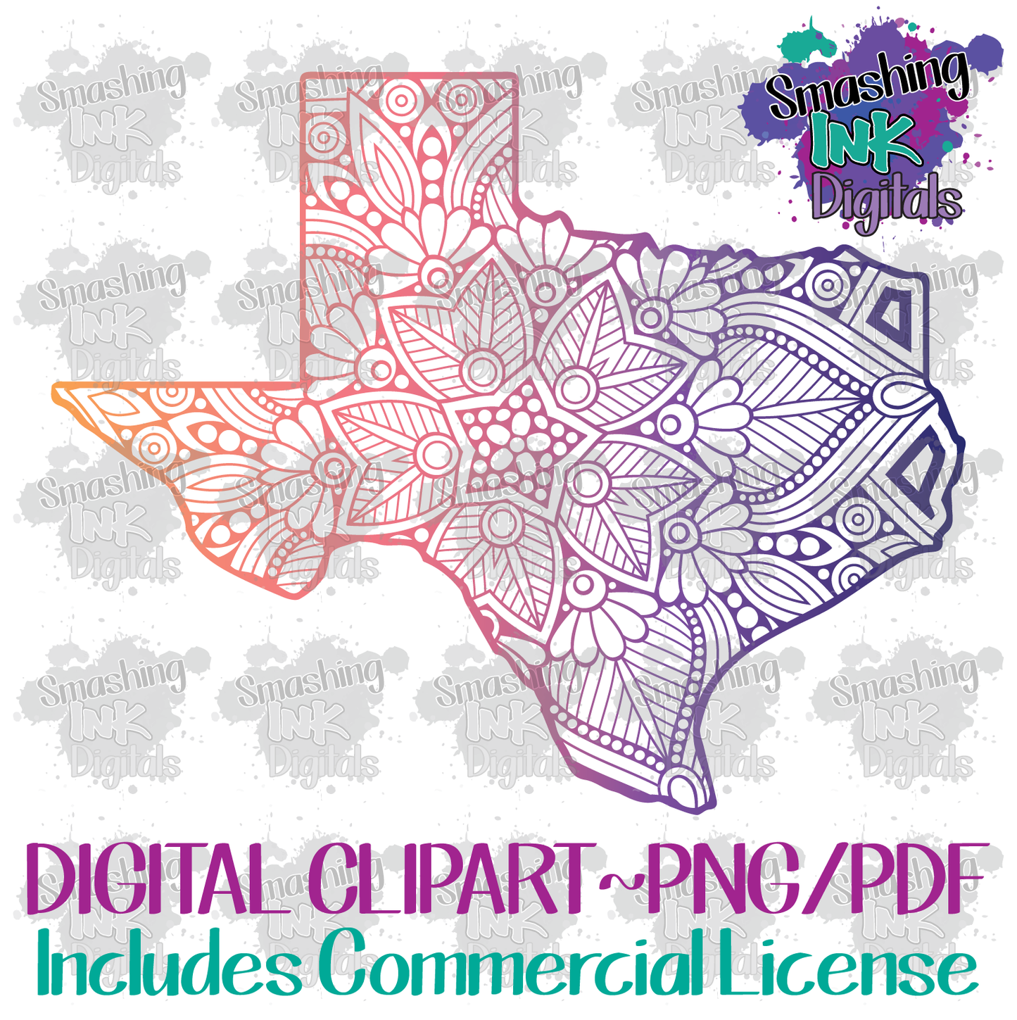 Texas Mandala - Printable Graphic