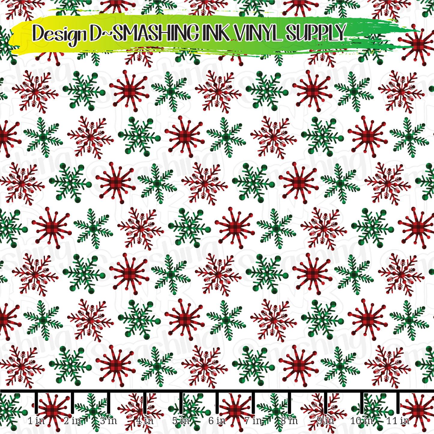Plaid Snowflakes ★ Printed Vinyl Sheets | Faux Leather | Laser Safe