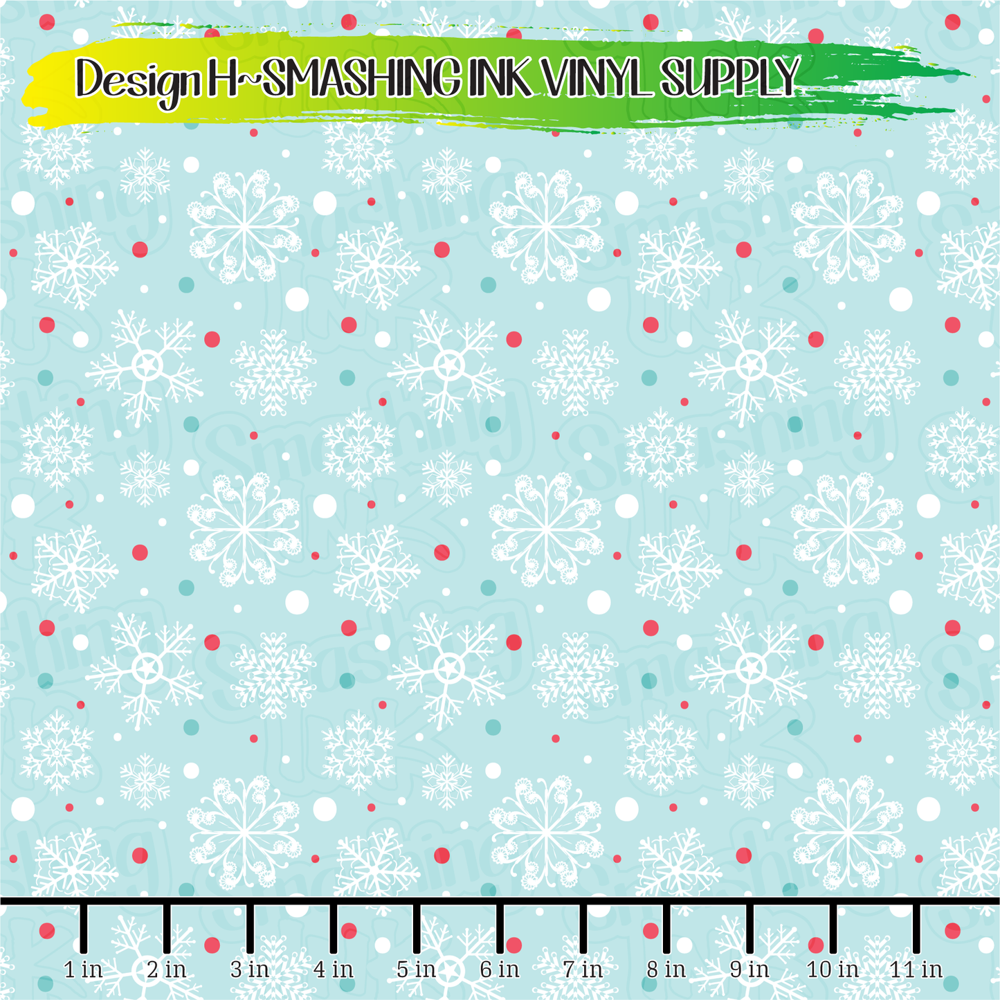 Red Teal Winter ★ Printed Vinyl Sheets | Faux Leather | Laser Safe