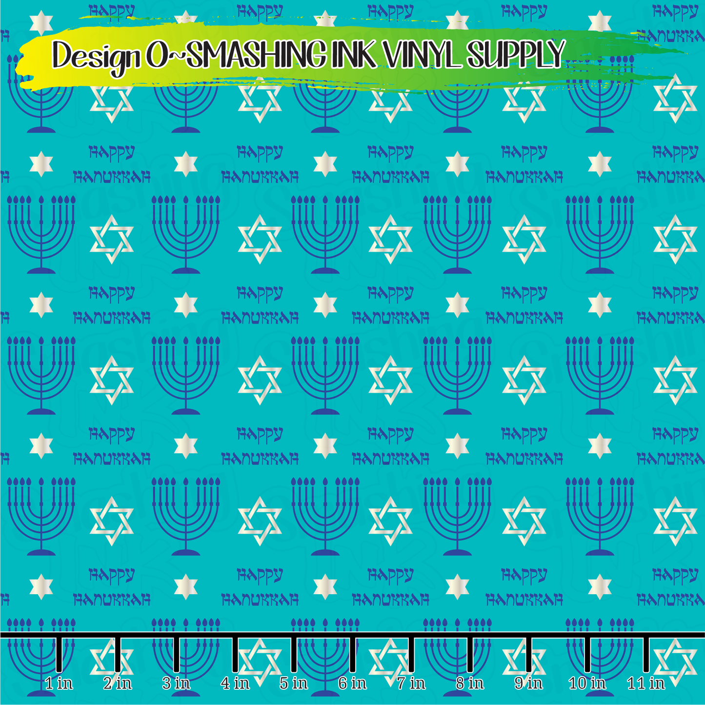 Hanukkah Pattern ★ Laser Safe Adhesive Film (TAT 3 BUS DAYS)
