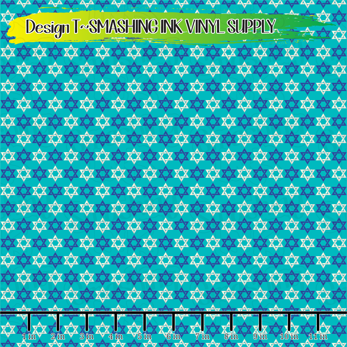 Hanukkah Pattern ★ Printed Vinyl Sheets | Faux Leather | Laser Safe