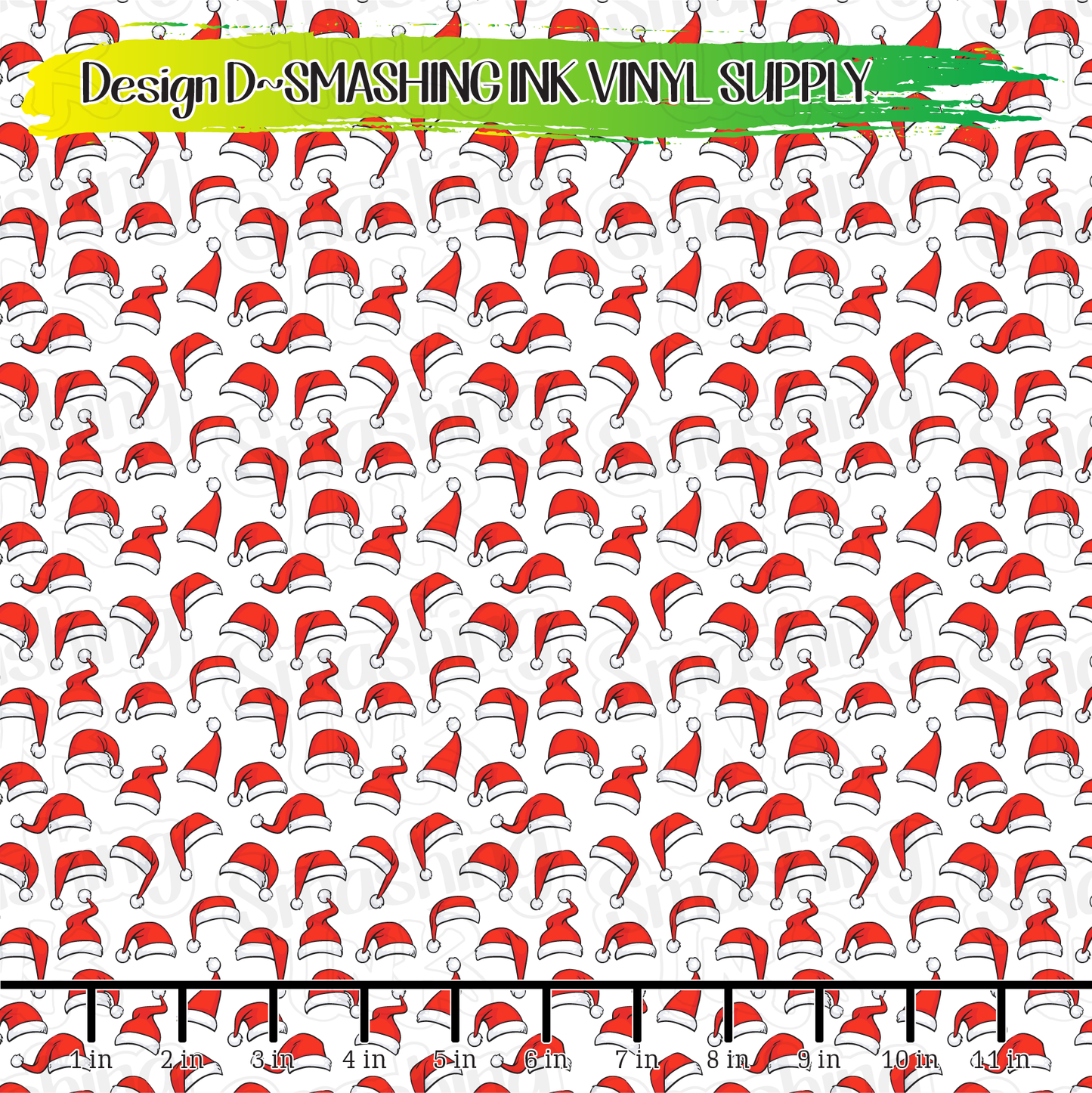 Santa Hats ★ Printed Vinyl Sheets | Faux Leather | Laser Safe