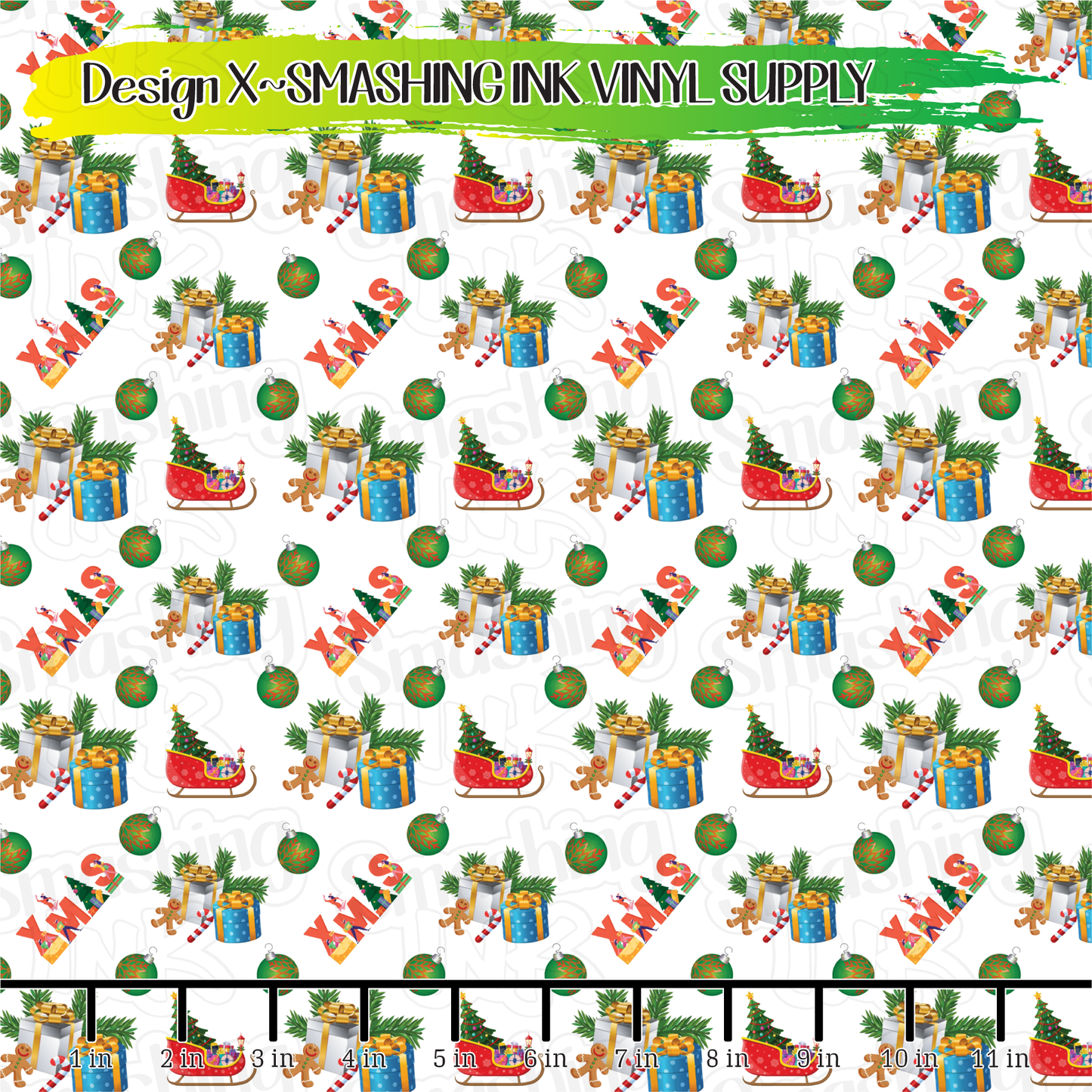Christmas Sleighs ★ Printed Sheets | Faux Leather | Laser Safe