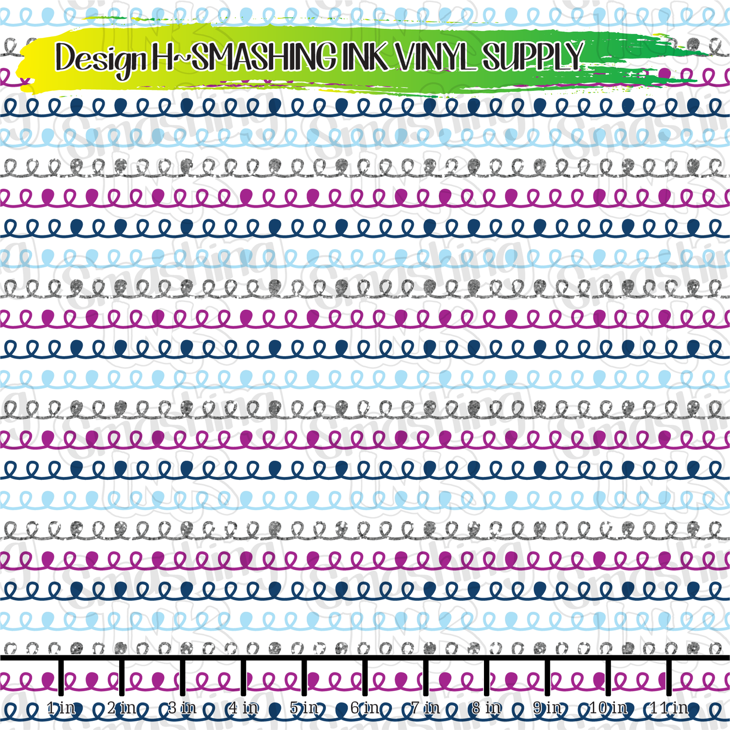 Blue Winter Pattern ★ Printed Vinyl Sheets | Faux Leather | Laser Safe