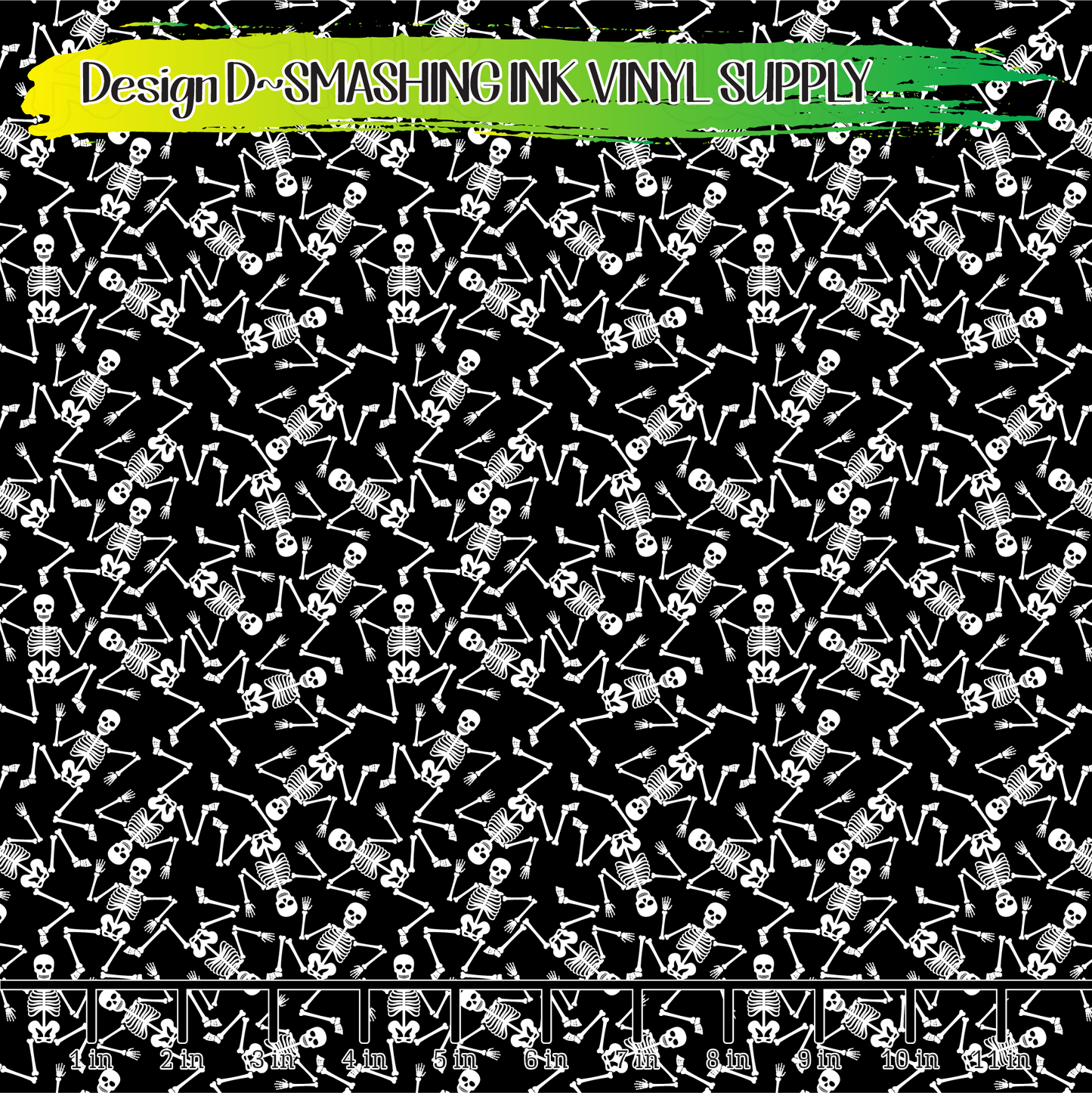 Dancing Skeletons ★ Printed Vinyl Sheets | Faux Leather | Laser Safe