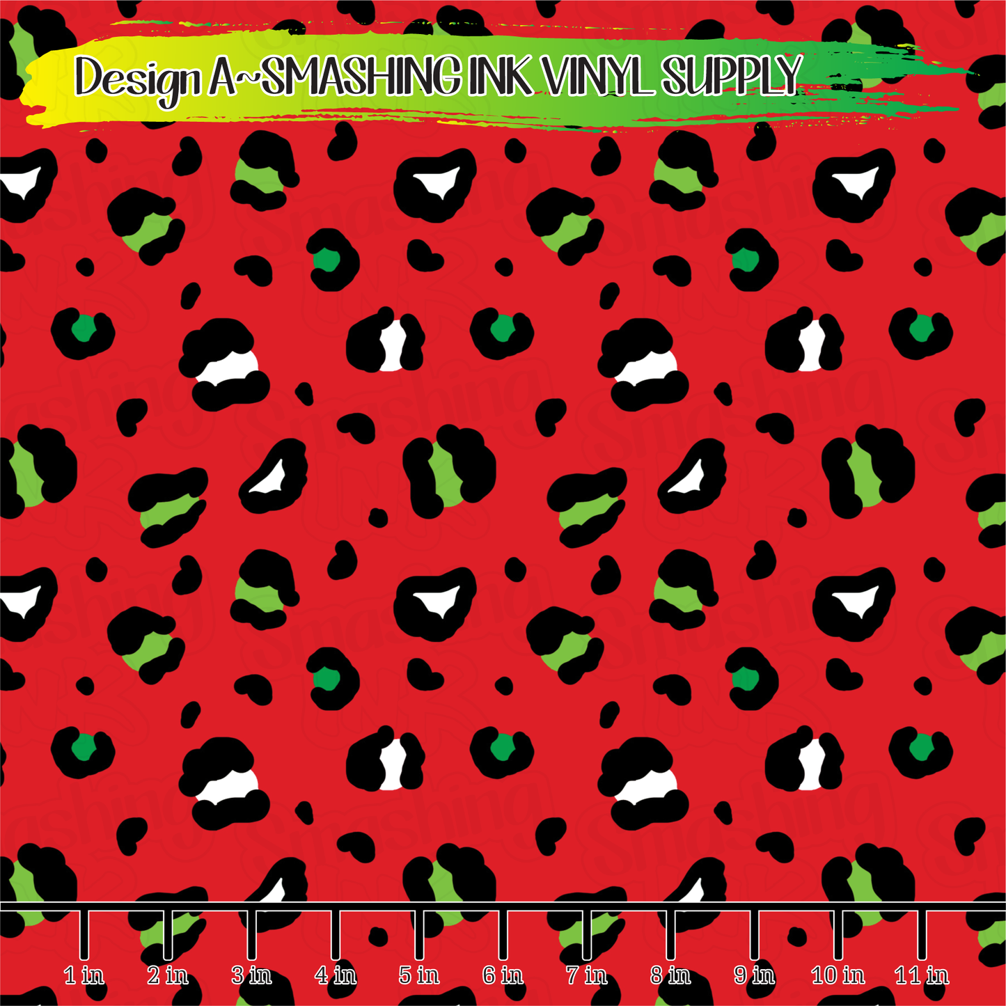 Christmas Leopard ★ Printed Sheets | Faux Leather | Laser Safe