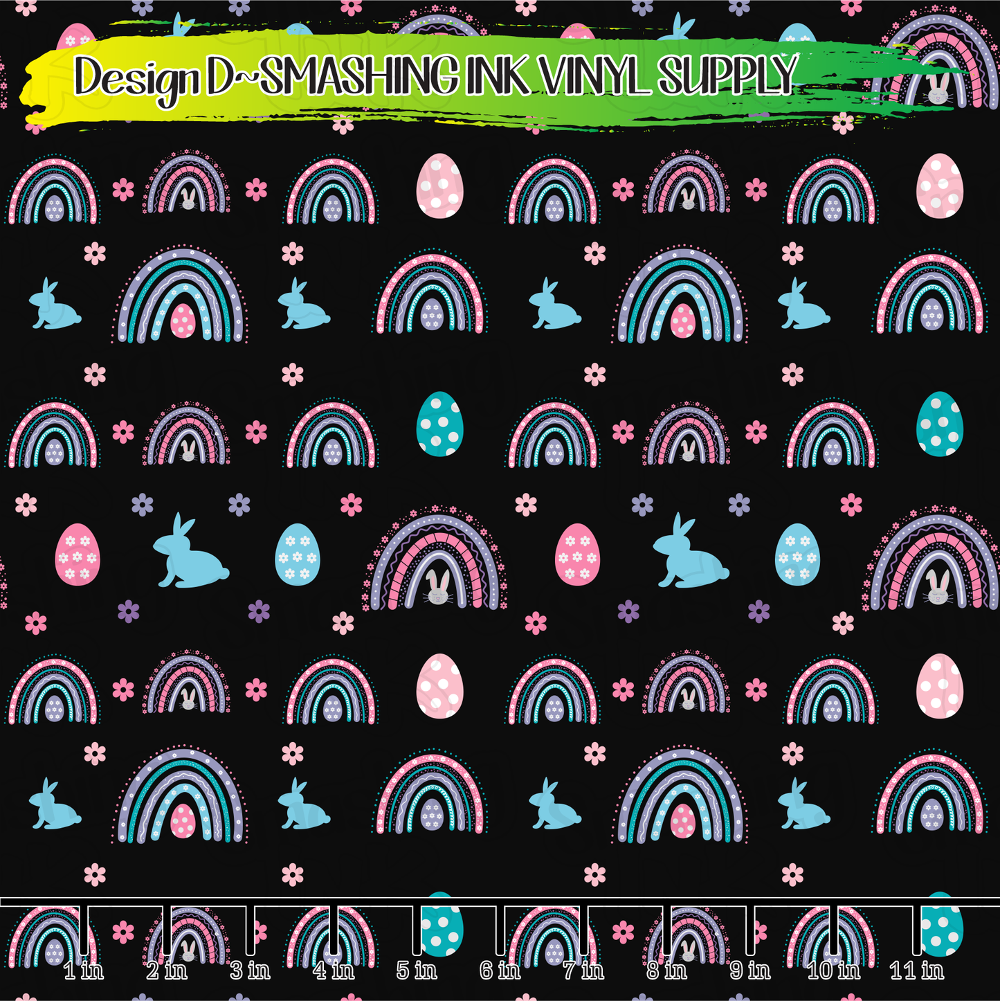 Easter Rainbows ★ Printed Vinyl Sheets | Faux Leather | Laser Safe